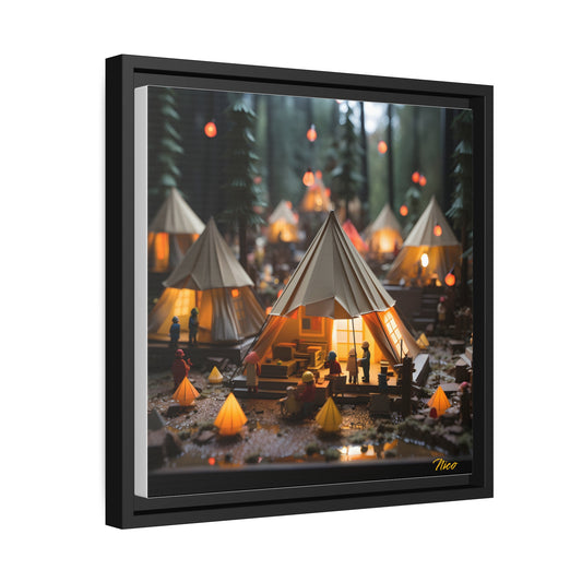 Camping In The Rain Series Print #10 - Black Framed Canvas Print