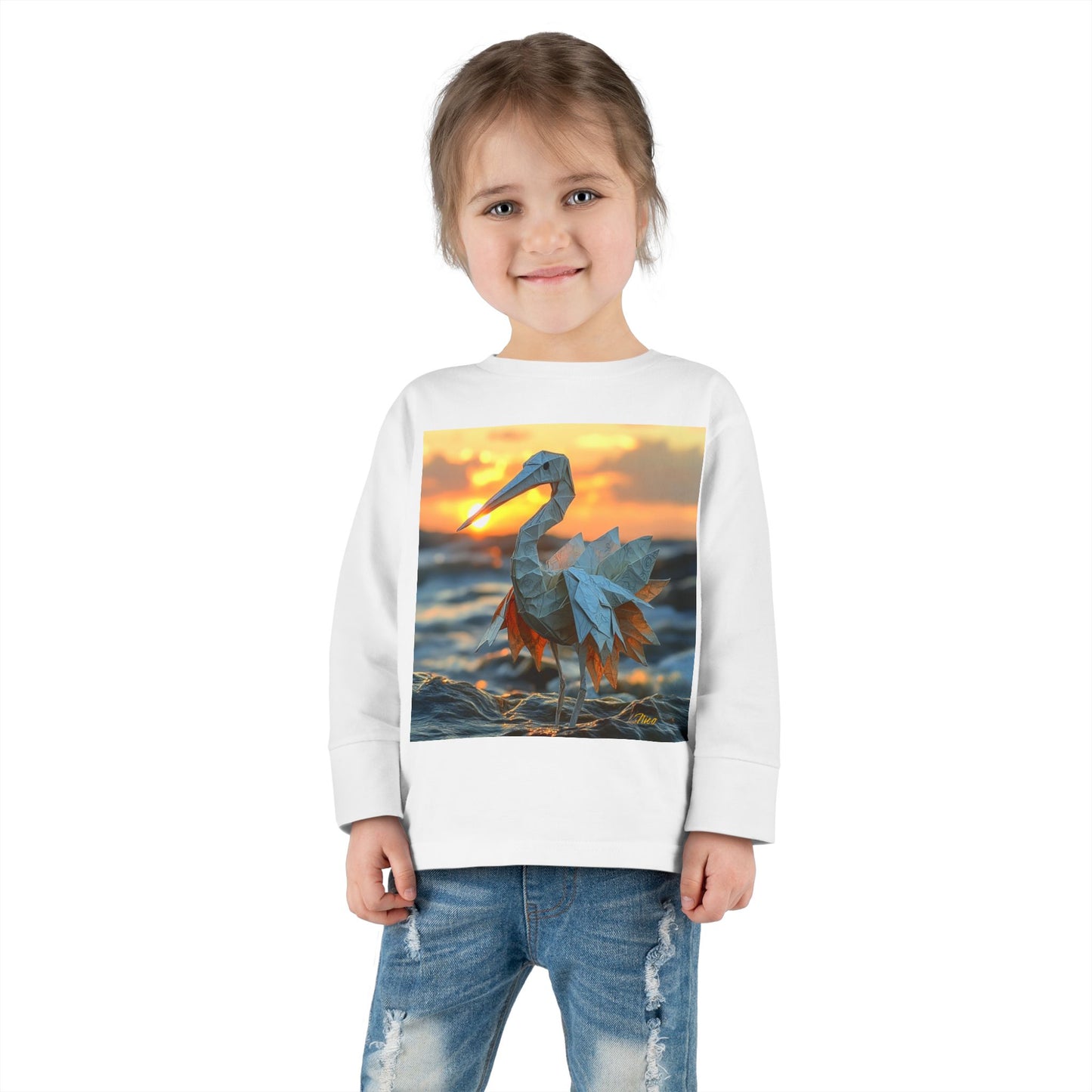 By The Seaside Series Print #1 Toddler Long Sleeve Tee