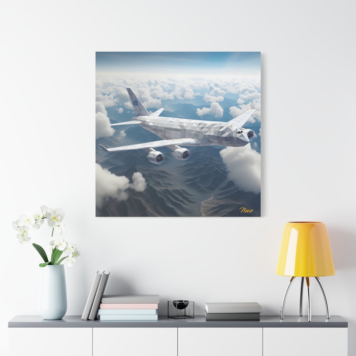 Passenger Jet Series Print #7 - Streched Matte Canvas Print, 1.25" Thick