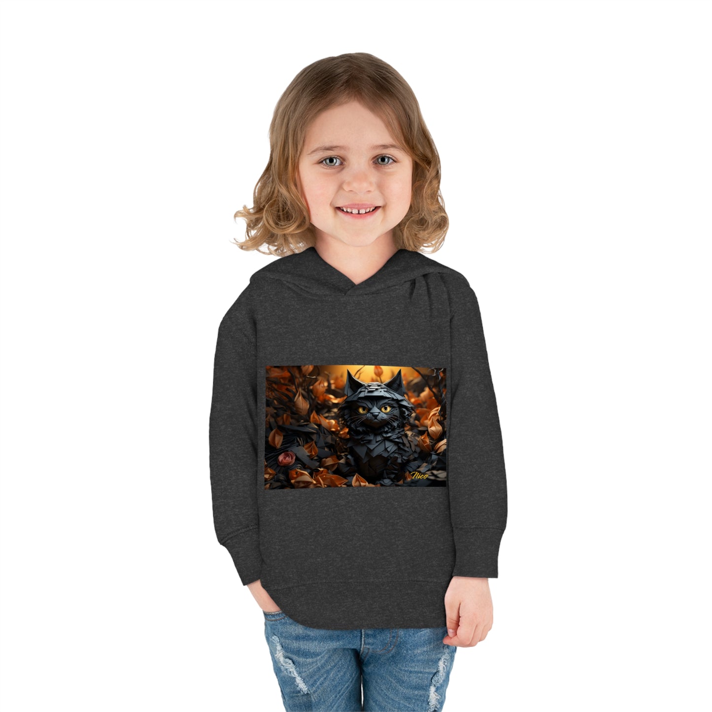 Halloween 2024 Series Print #2 "The Kitty Of Evil!" Toddler Pullover Fleece Hoodie