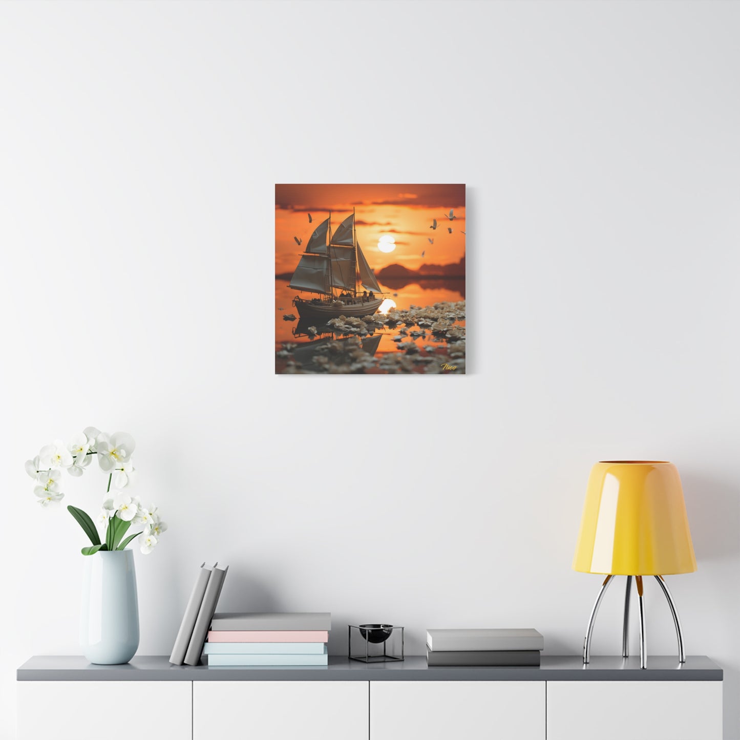 Into The Sunset Series Print #9 - Streched Matte Canvas Print, 1.25" Thick