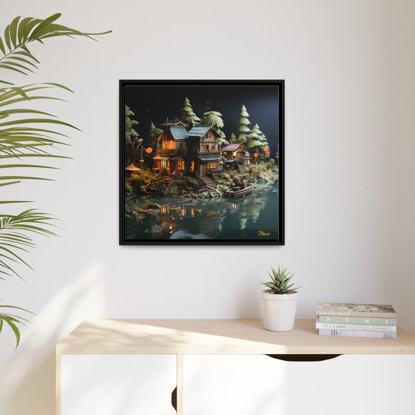 Born On A Bayou Series Print #8 - Black Framed Canvas Print