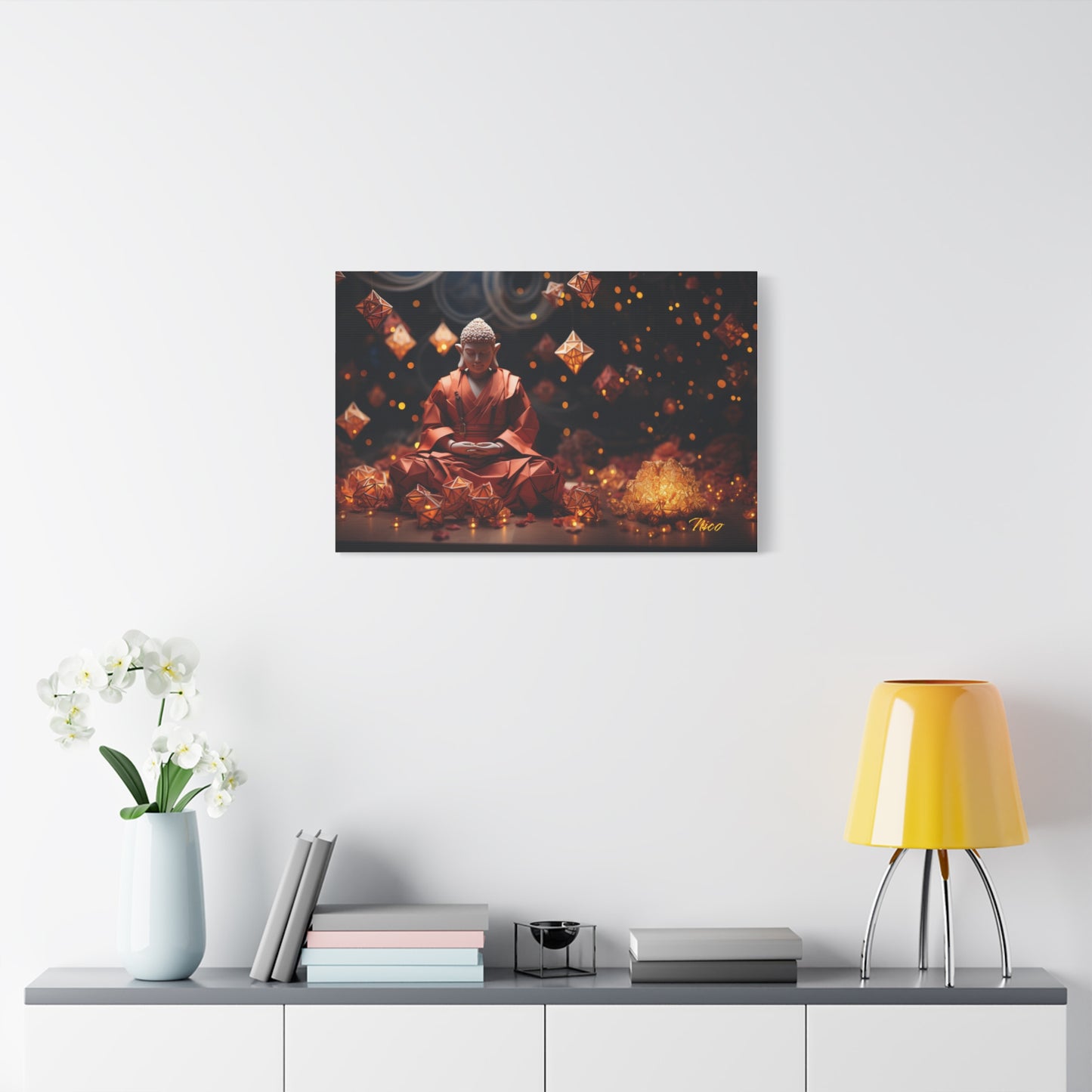 Ascending Buddha Series Print #7 - Streched Matte Canvas Print, 1.25" Thick