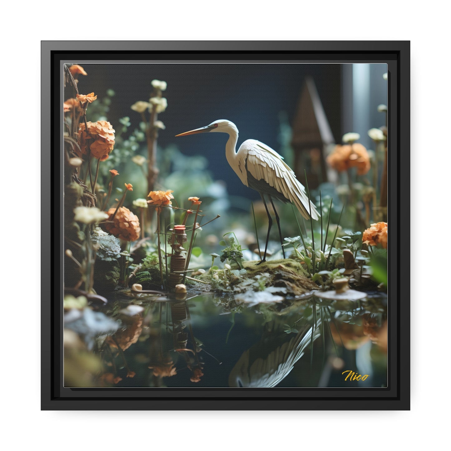 Born On A Bayou Series Print #1 - Black Framed Canvas Print