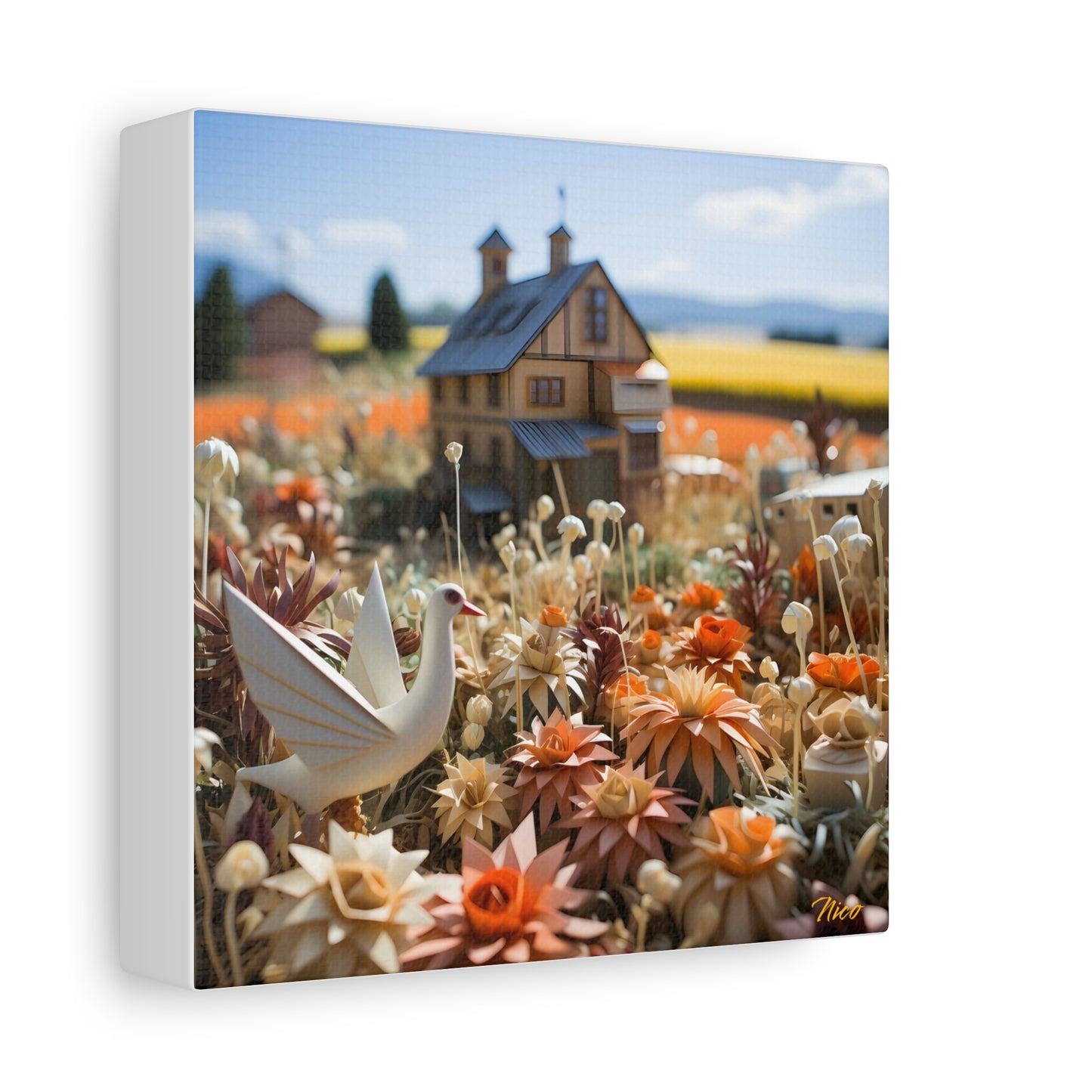 Meadow By The Farm Series Print #9 - Streched Matte Canvas Print, 1.25" Thick