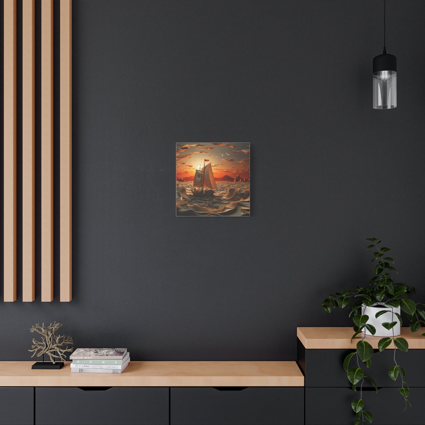 Into The Sunset Series Print #7 - Streched Matte Canvas Print, 1.25" Thick