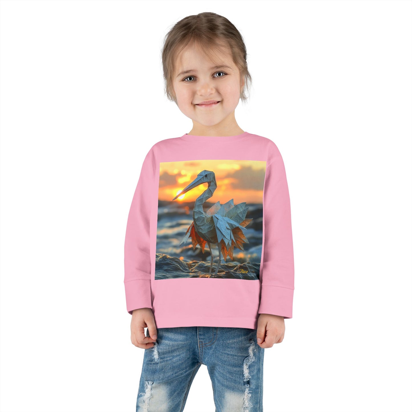 By The Seaside Series Print #1 Toddler Long Sleeve Tee