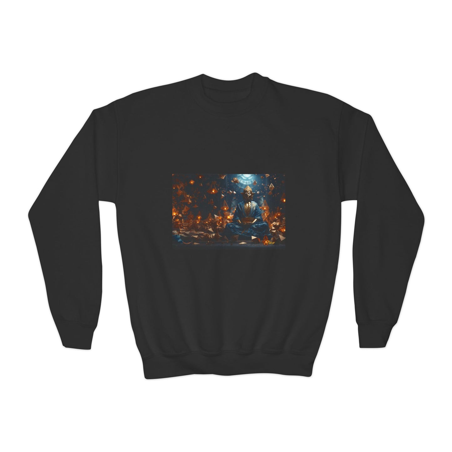 Ascending Buddah Series Print #1 Youth Crewneck Sweatshirt