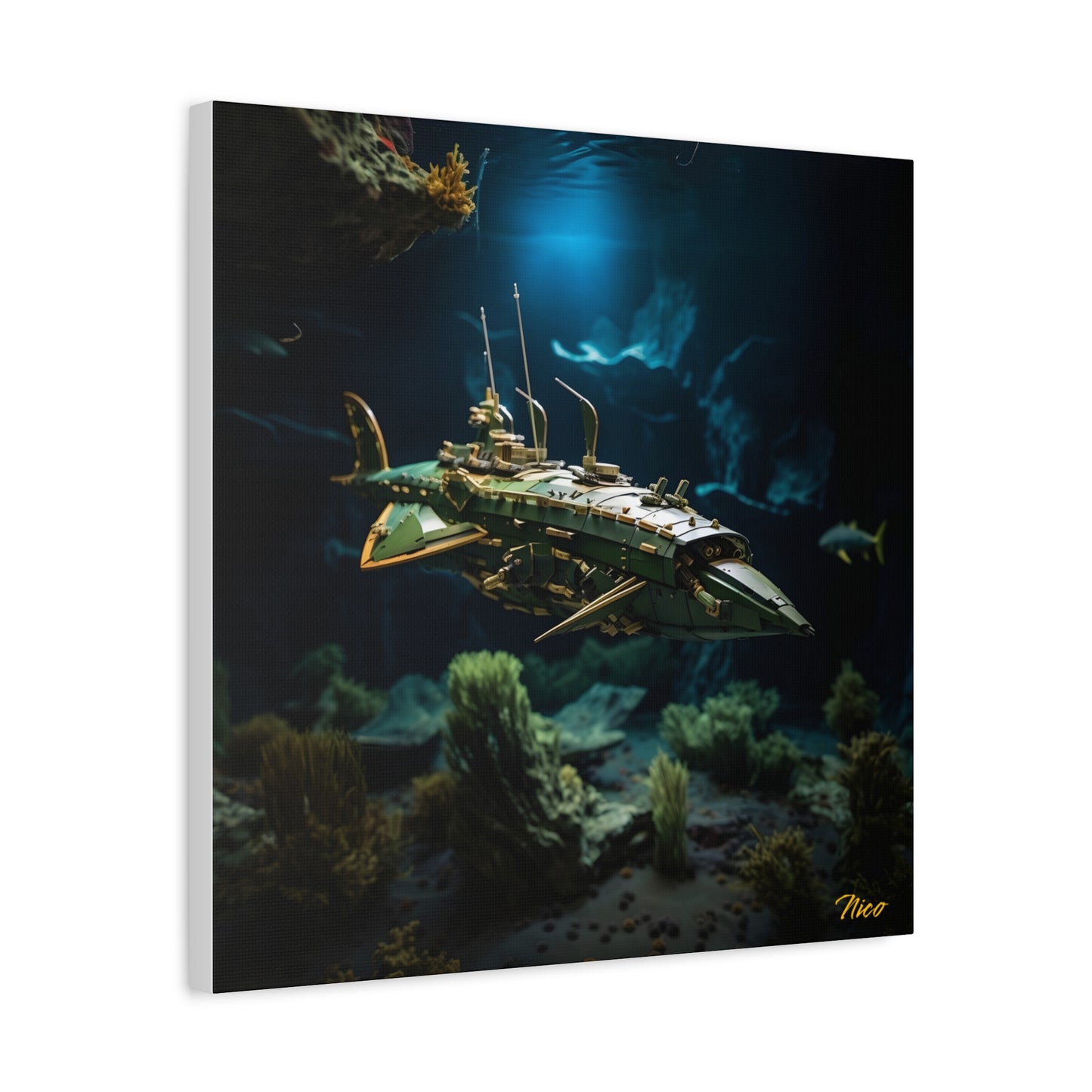 20,000 Leagues Under The Sea Series Print #1 - Streched Matte Canvas Print, 1.25" Thick