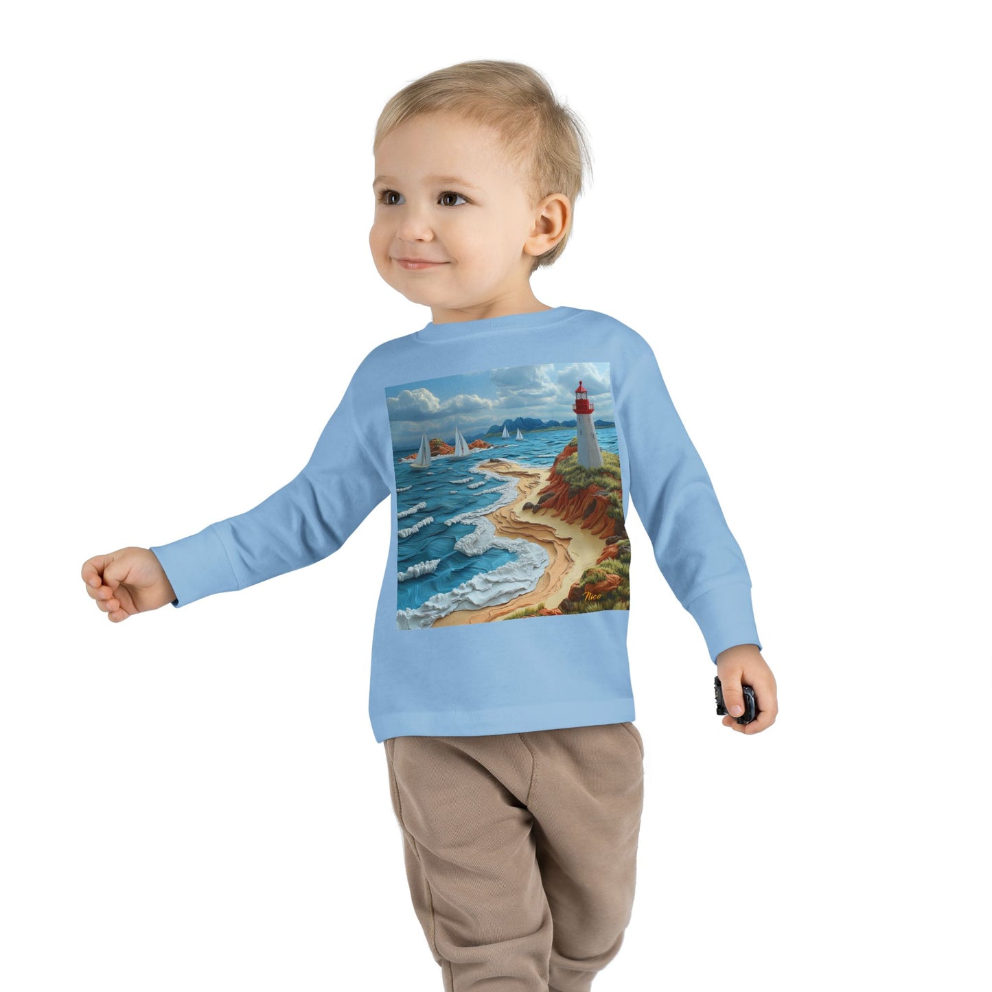 By The Seaside Series Print #4 Toddler Long Sleeve Tee