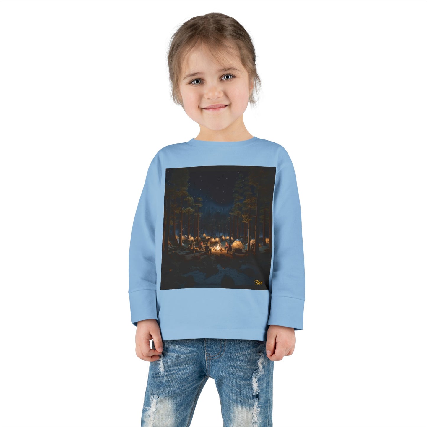 Under The Starry Skies Series Print #5 Toddler Long Sleeve Tee