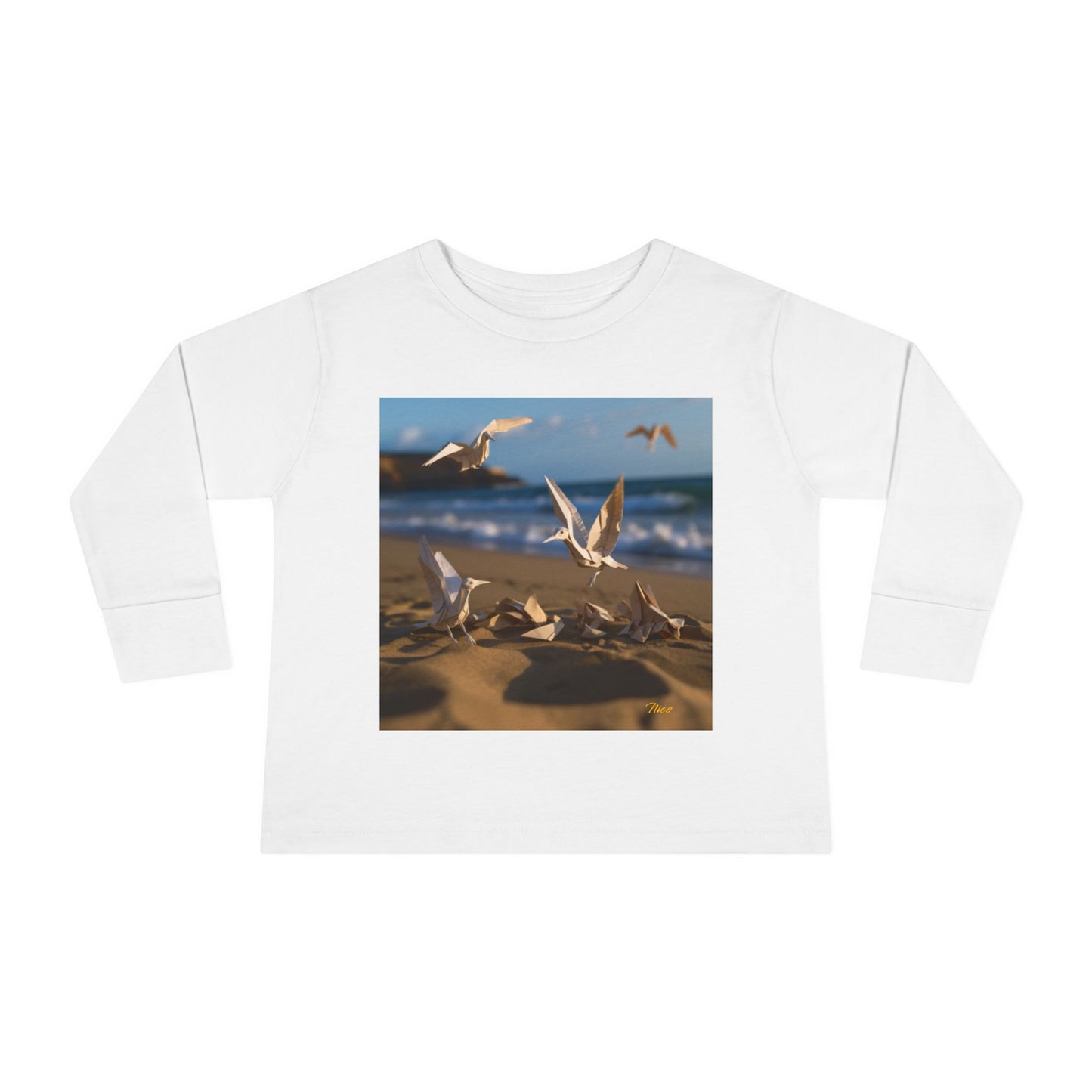 By The Seaside Series Print #7 Toddler Long Sleeve Tee