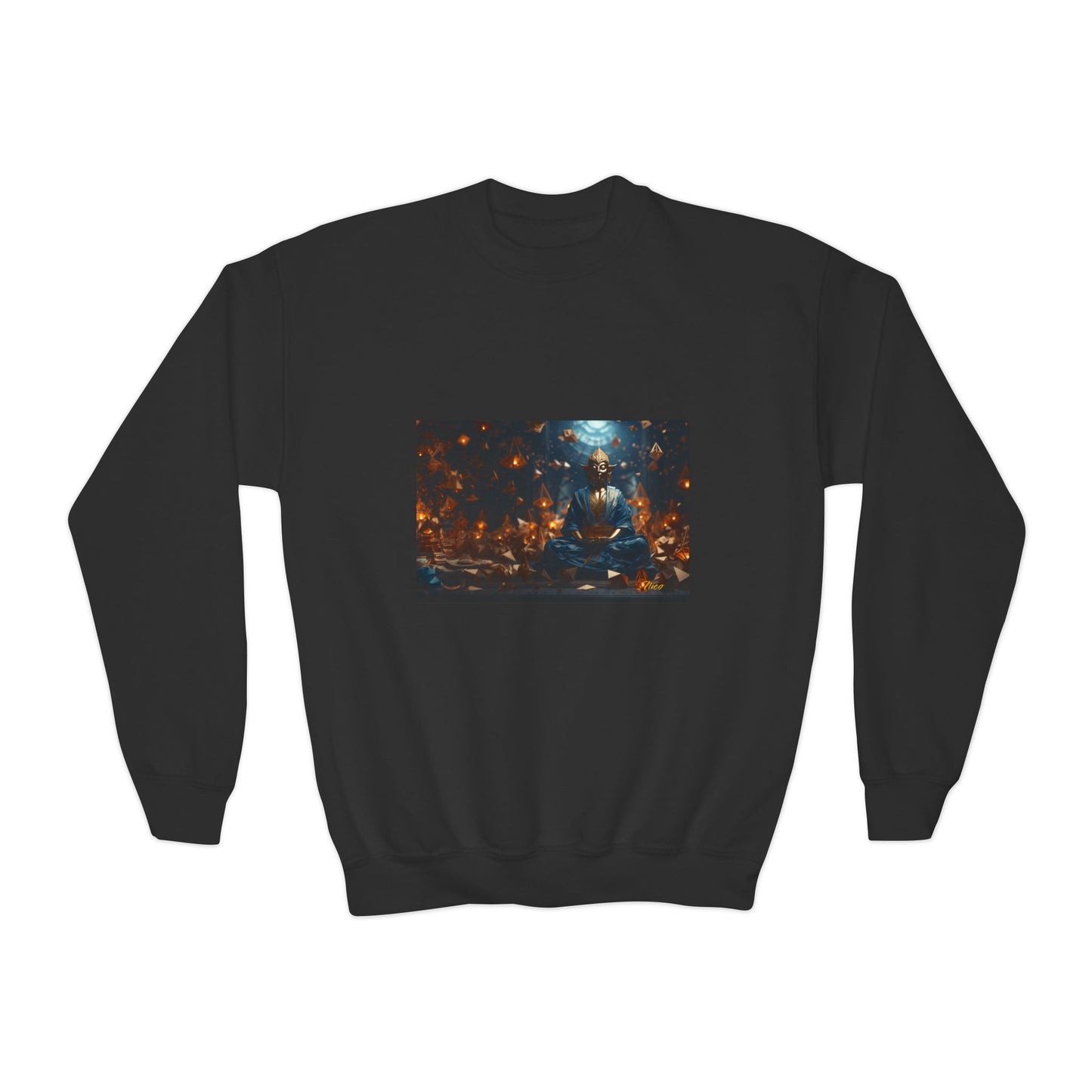 Ascending Buddah Series Print #1 Youth Crewneck Sweatshirt