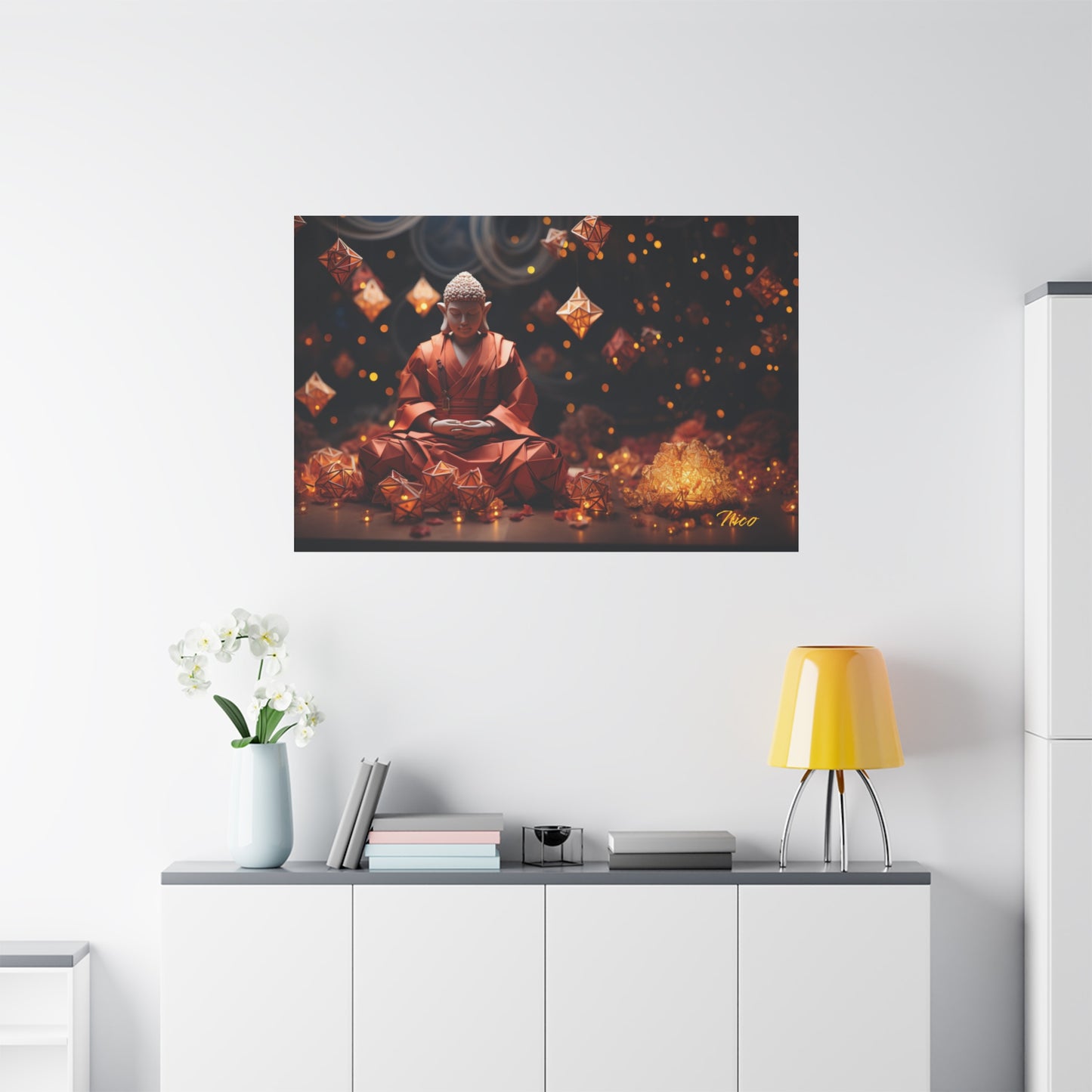 Ascending Buddha Series Print #7 - Streched Matte Canvas Print, 1.25" Thick