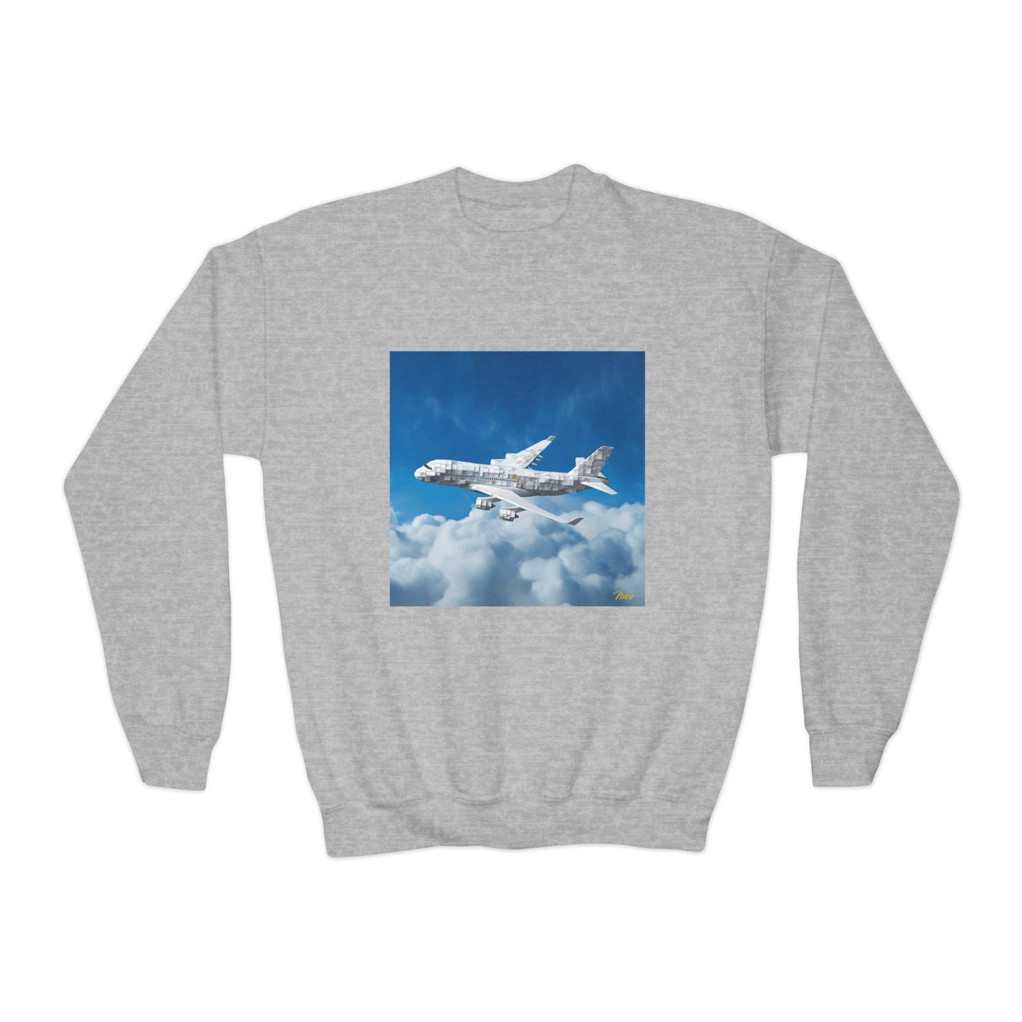 Frequent Flyer Miles Series Print #5 Youth Crewneck Sweatshirt