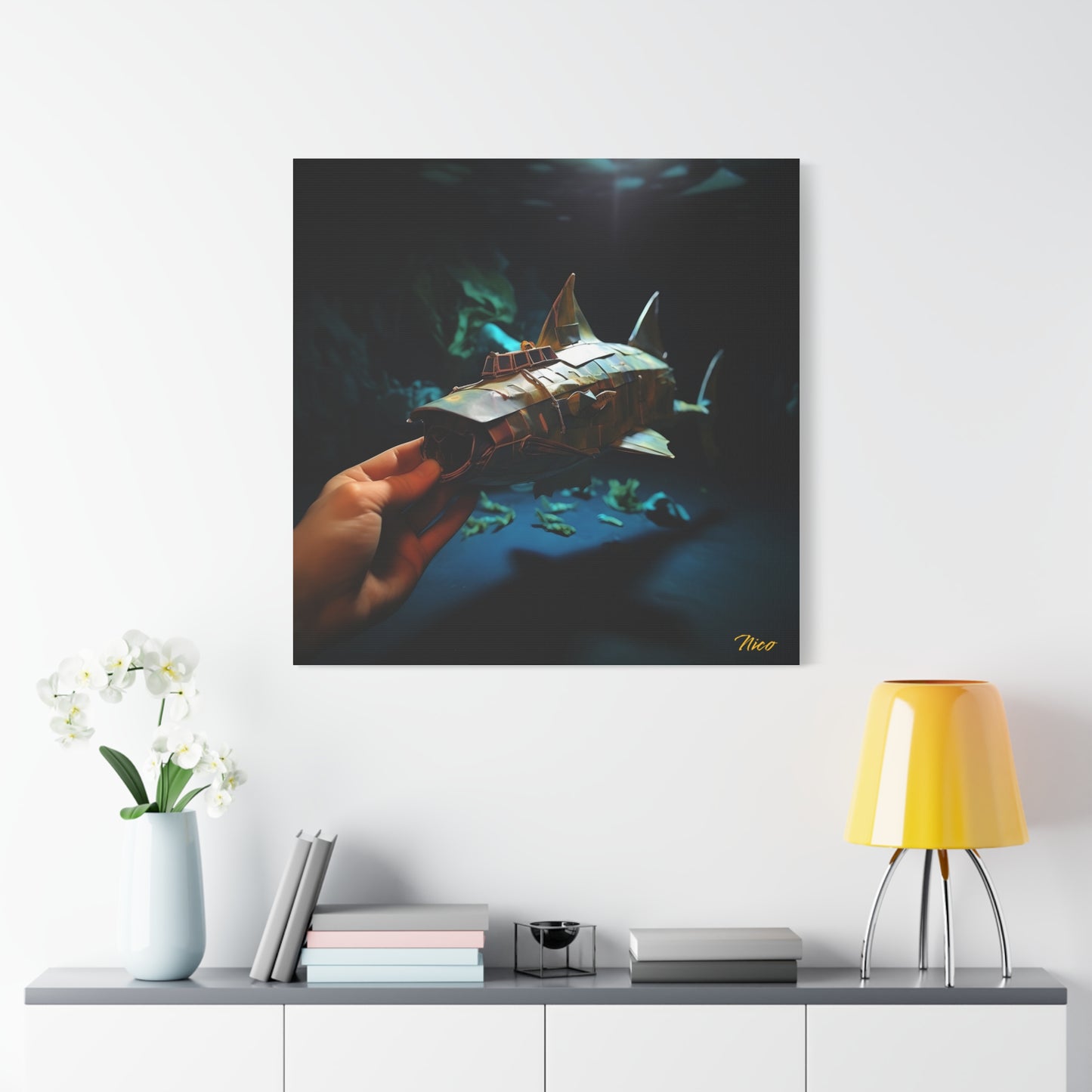 20,000 Leagues Under The Sea Series Print #4 - Streched Matte Canvas Print, 1.25" Thick