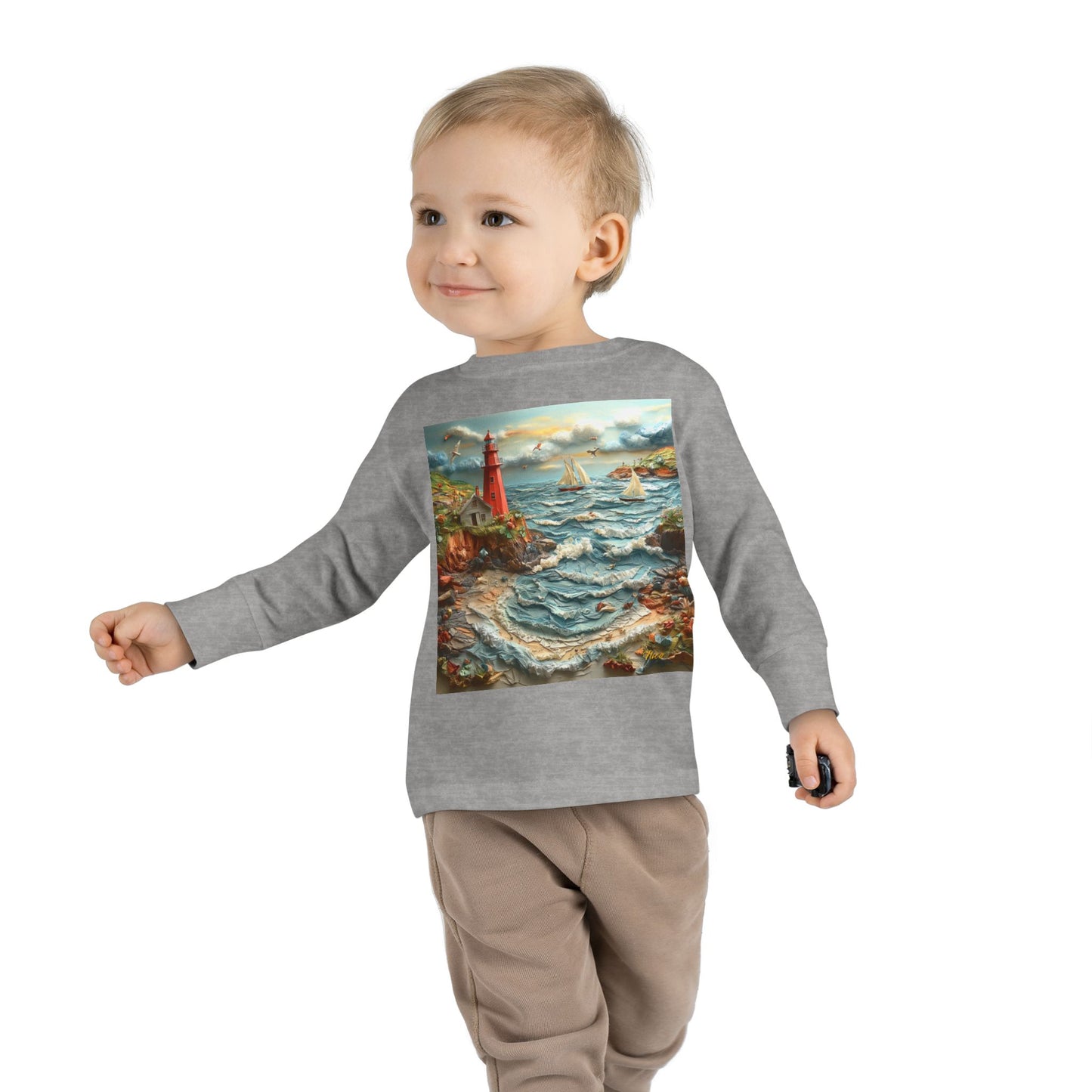 By The Seaside Series Print #2 Toddler Long Sleeve Tee