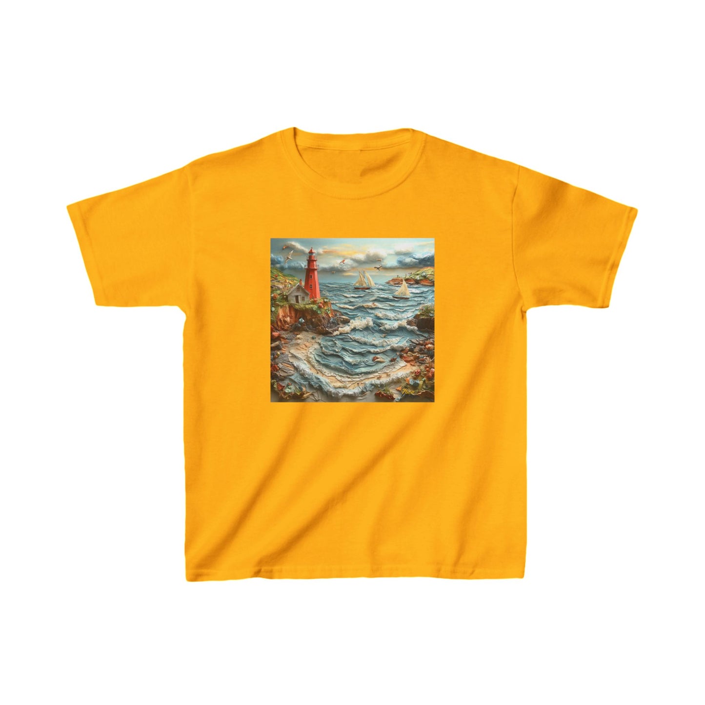 By The Seaside Series Print #2 Kids Heavy Cotton™ Tee