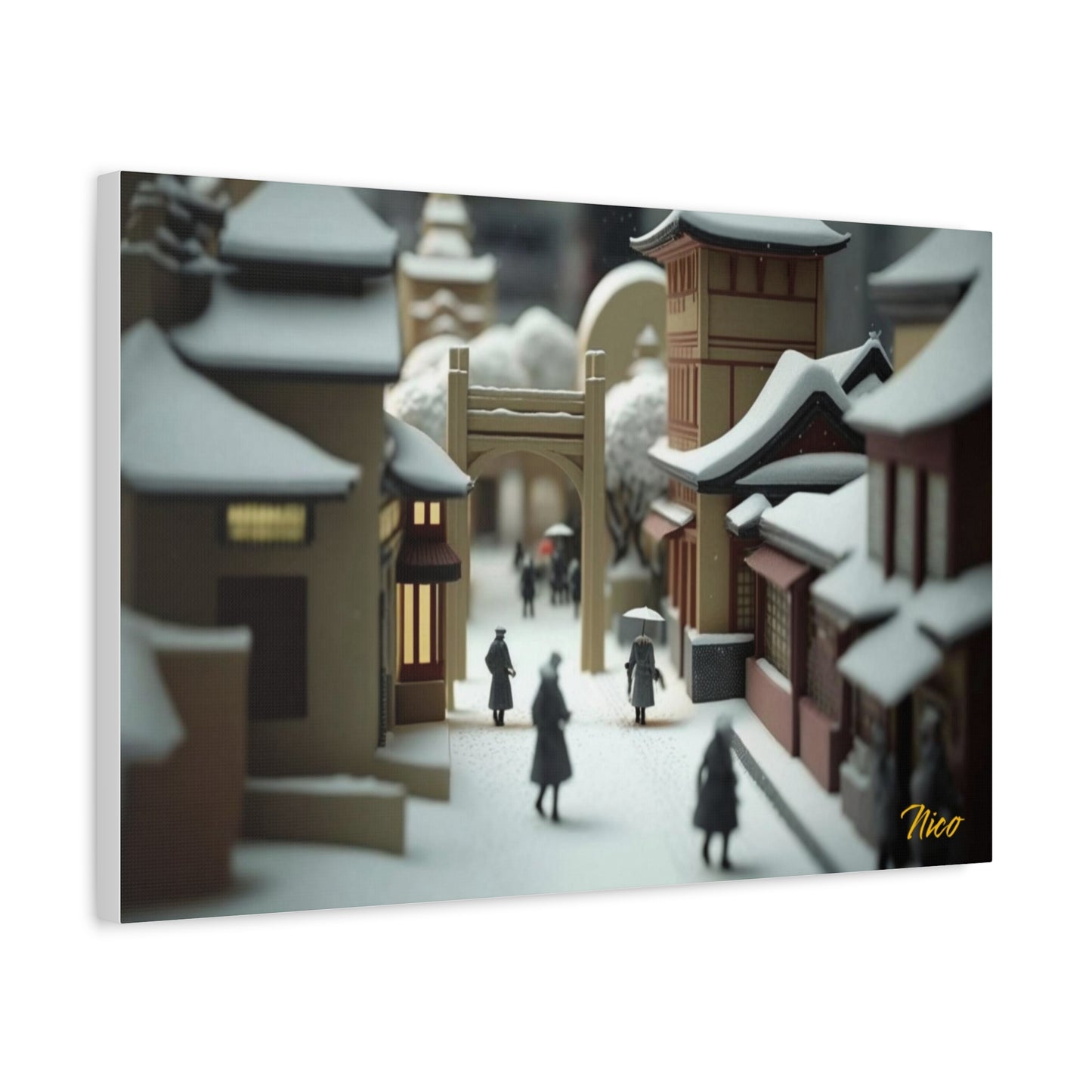 Asian Snow Series Print #9 - Streched Matte Extended Canvas Print, 1.25" Thick