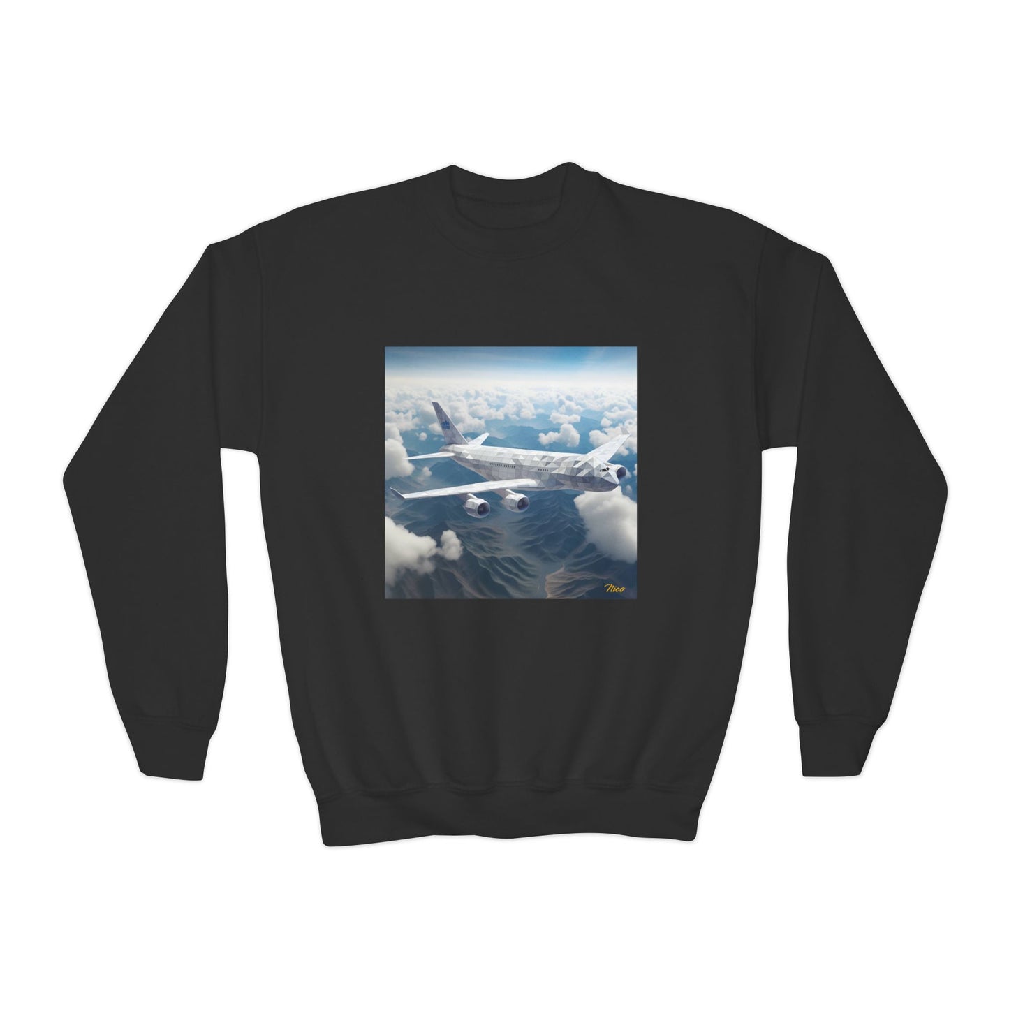 Frequent Flyer Miles Series Print #7 Youth Crewneck Sweatshirt