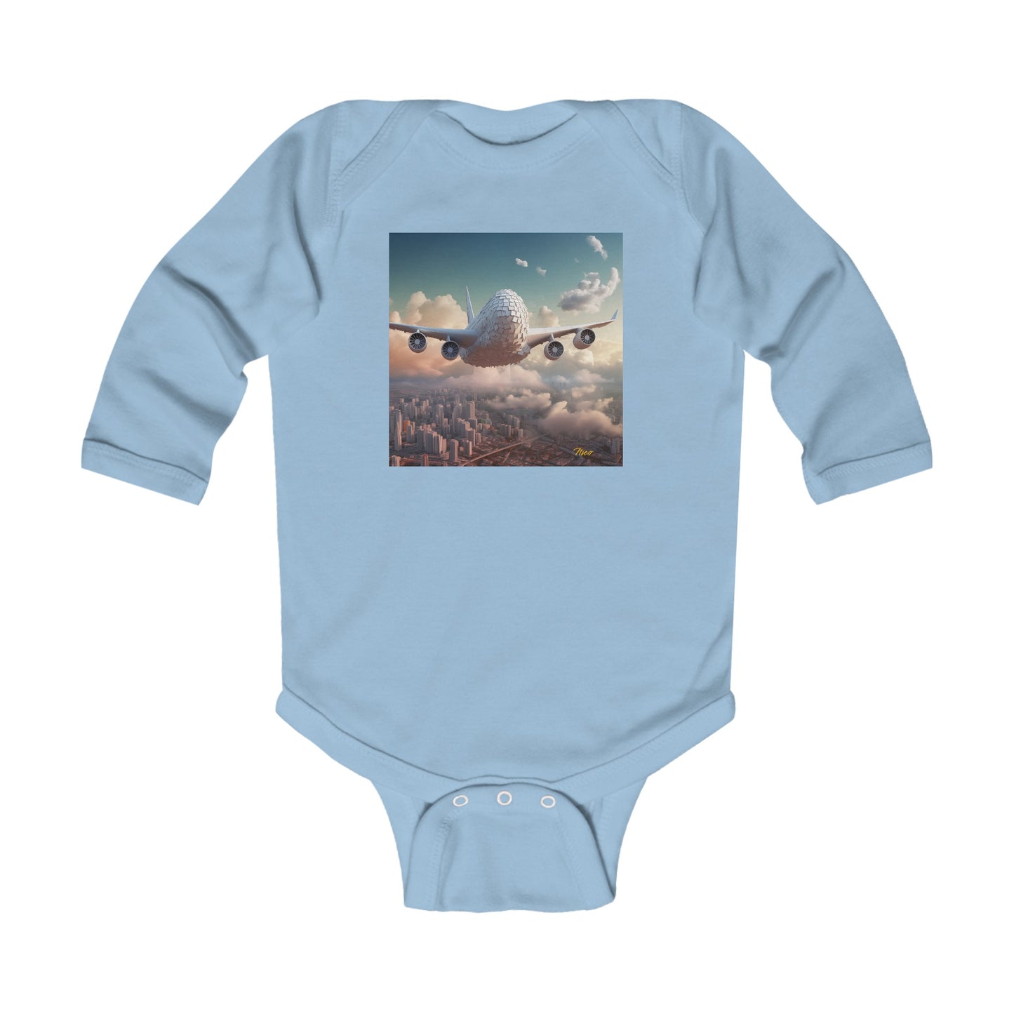 Frequent Flyer Miles Series Print #1 Infant Long Sleeve Bodysuit