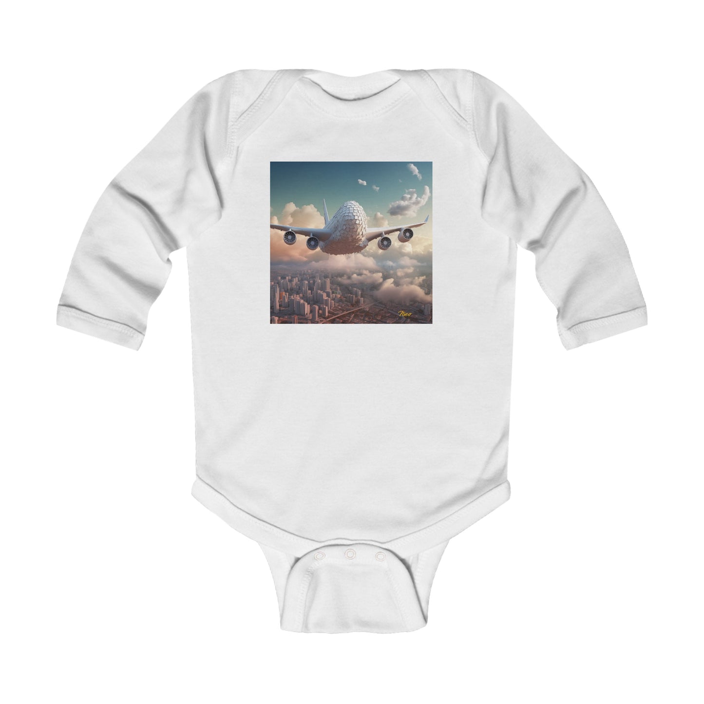 Frequent Flyer Miles Series Print #1 Infant Long Sleeve Bodysuit