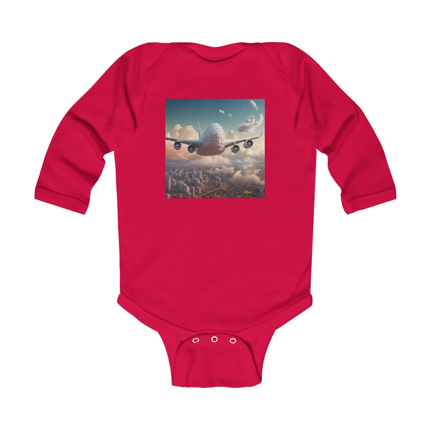 Frequent Flyer Miles Series Print #1 Infant Long Sleeve Bodysuit