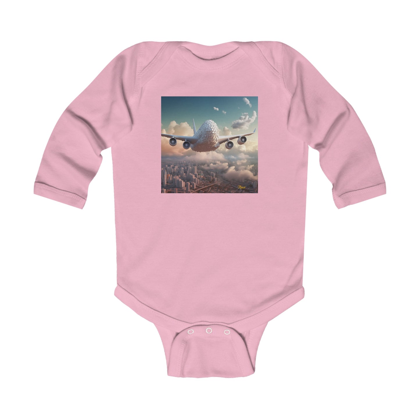 Frequent Flyer Miles Series Print #1 Infant Long Sleeve Bodysuit