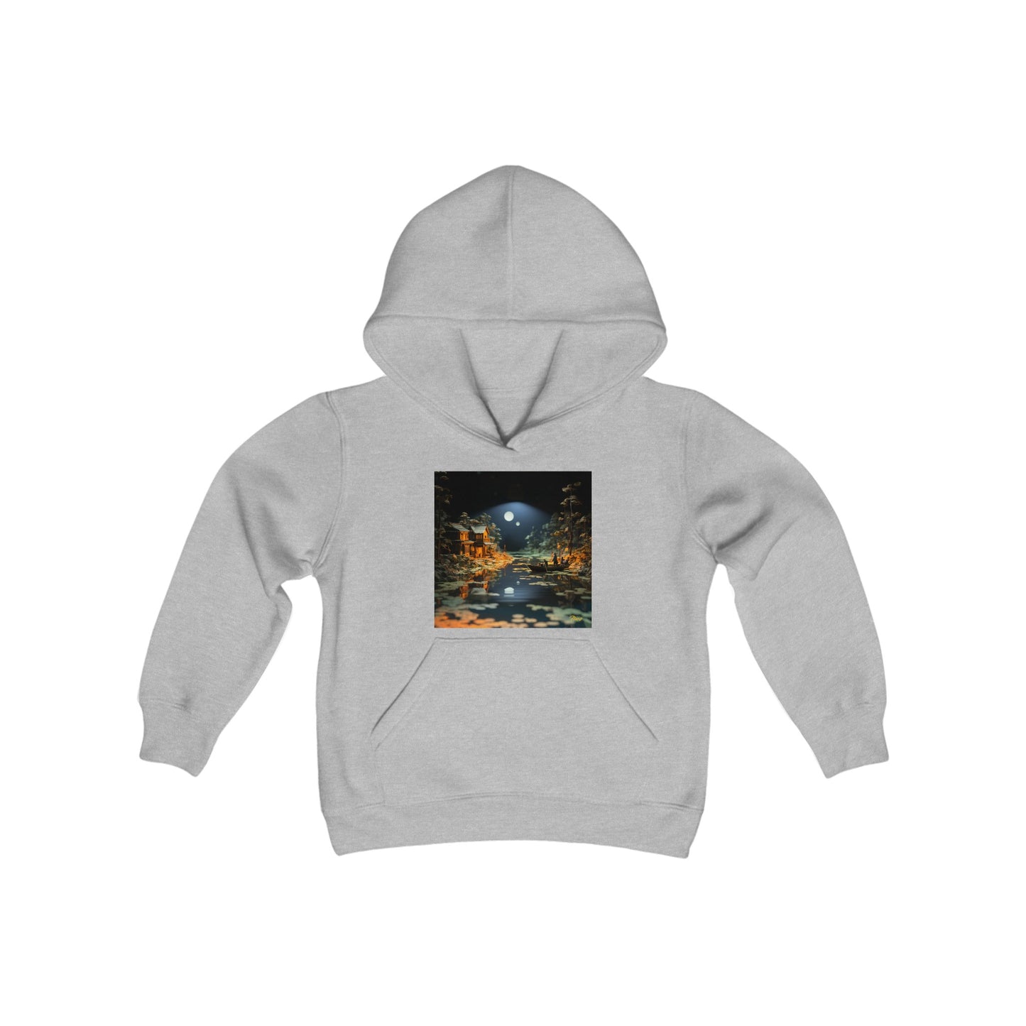 Born On A Bayou Series Print #3 Youth Heavy Blend Hooded Sweatshirt