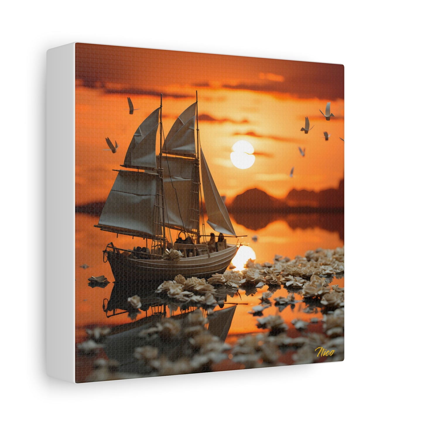 Into The Sunset Series Print #9 - Streched Matte Canvas Print, 1.25" Thick