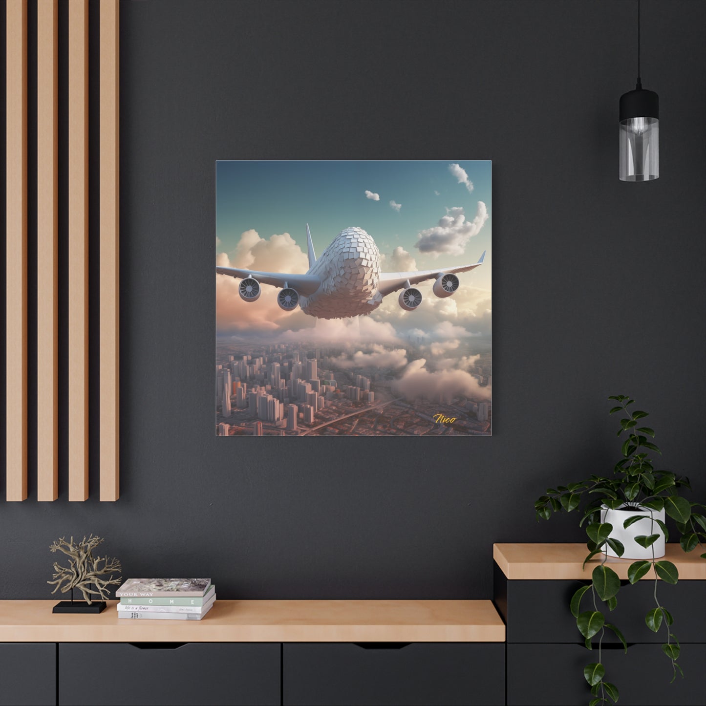 Frequent Flyer Miles Series Print #1 - Streched Matte Canvas Print, 1.25" Thick