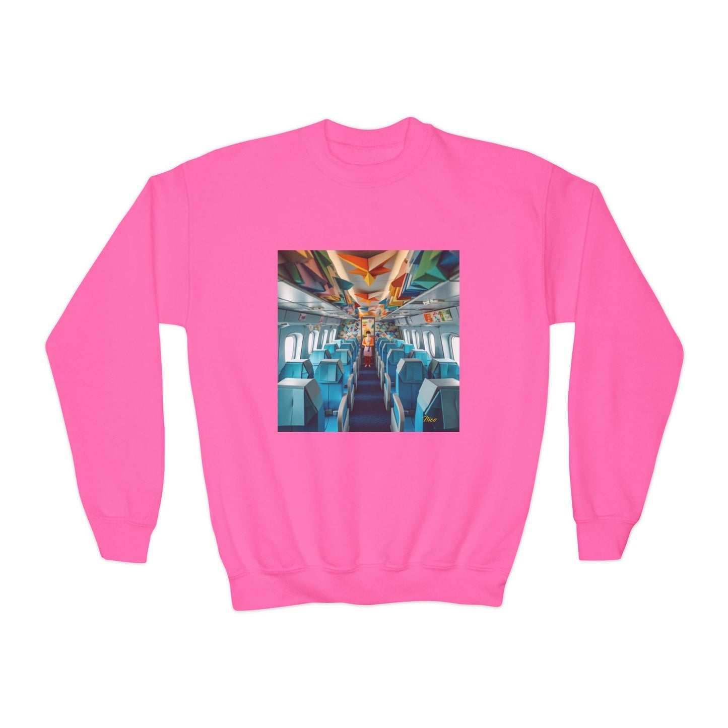 Frequent Flyer Miles Series Print #6 Youth Crewneck Sweatshirt