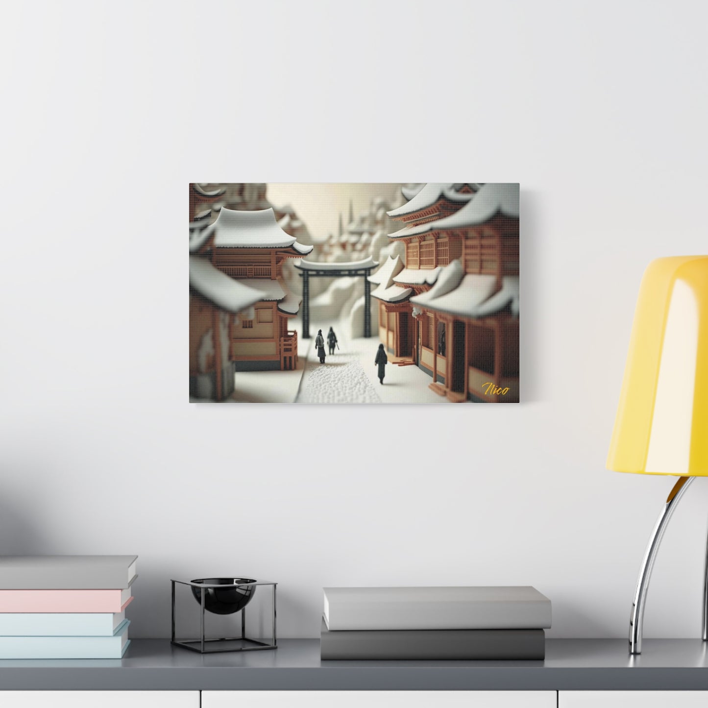 Asian Snow Series Print #2 - Streched Matte Extended Canvas Print, 1.25" Thick