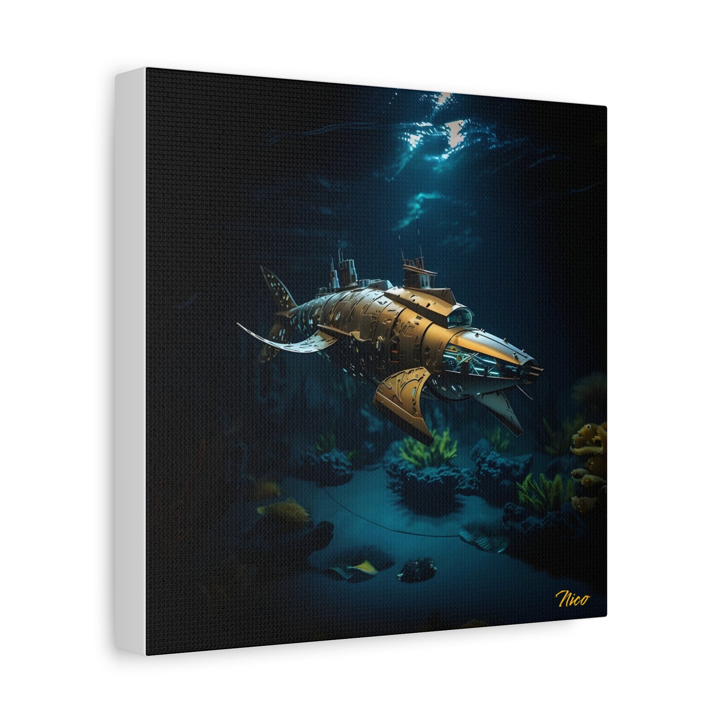 20,000 Leagues Under The Sea Series Print #5 - Streched Matte Canvas Print, 1.25" Thick