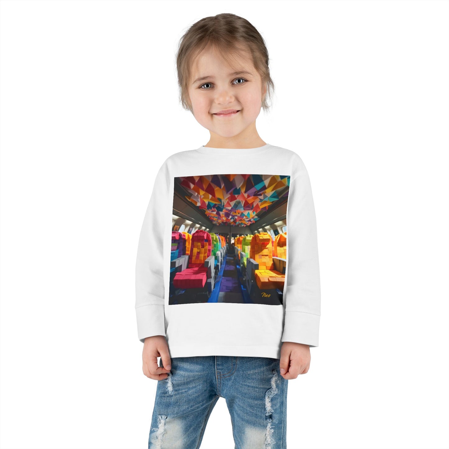 Big Ol' Jet Airliner Series Print #4 Toddler Long Sleeve Tee