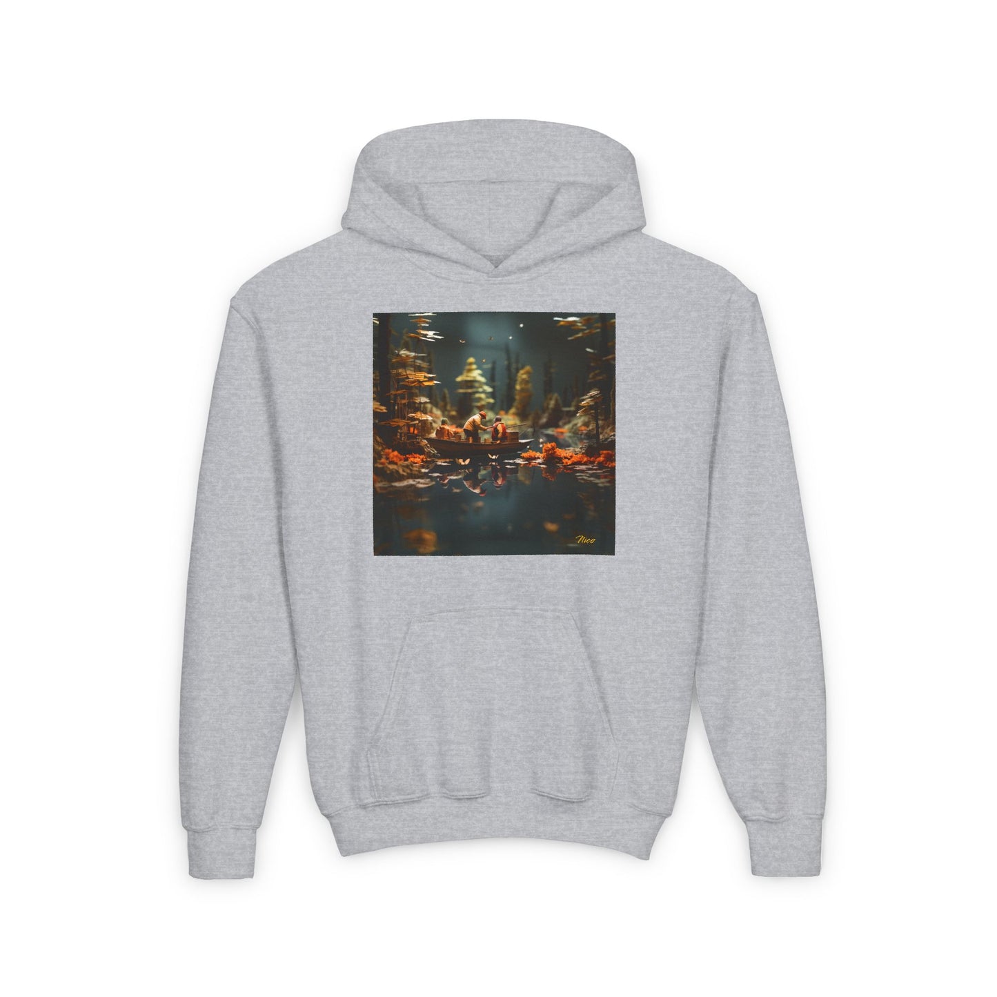 Born On A Bayou Series Print #10 Youth Heavy Blend Hooded Sweatshirt