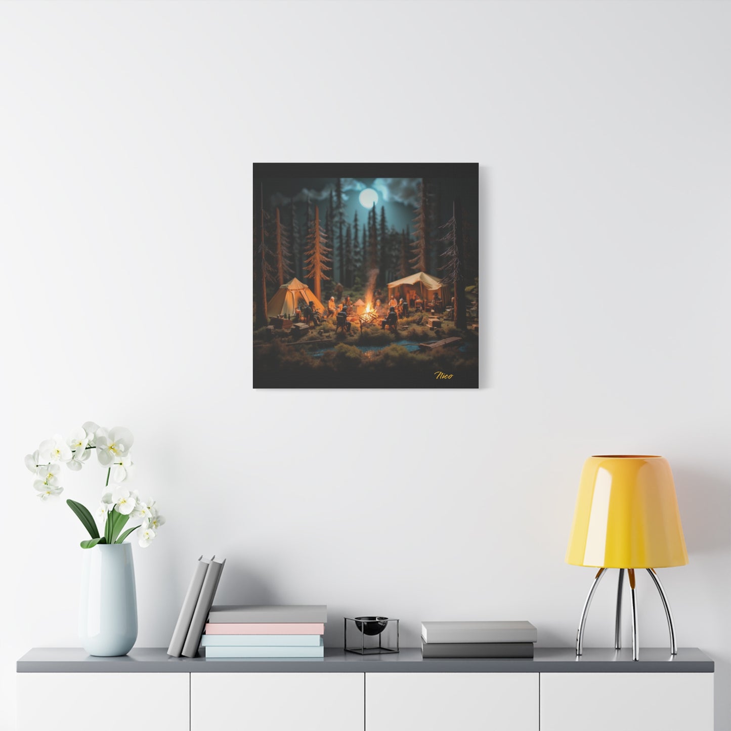 Under The Starry Skies Series Print #8 - Streched Matte Canvas Print, 1.25" Thick