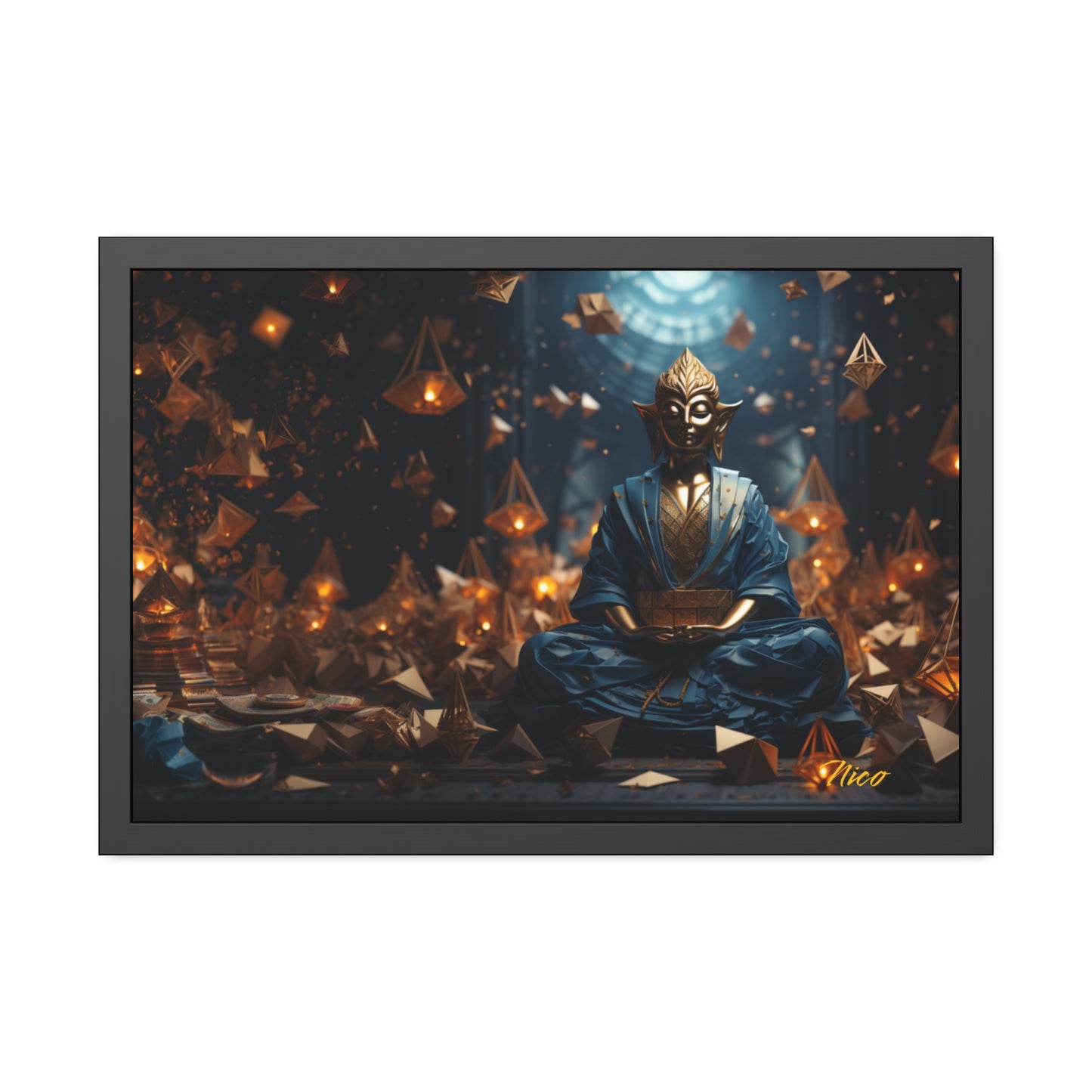 Ascending Buddha Series Print #1 - Framed Fine Art Paper Print