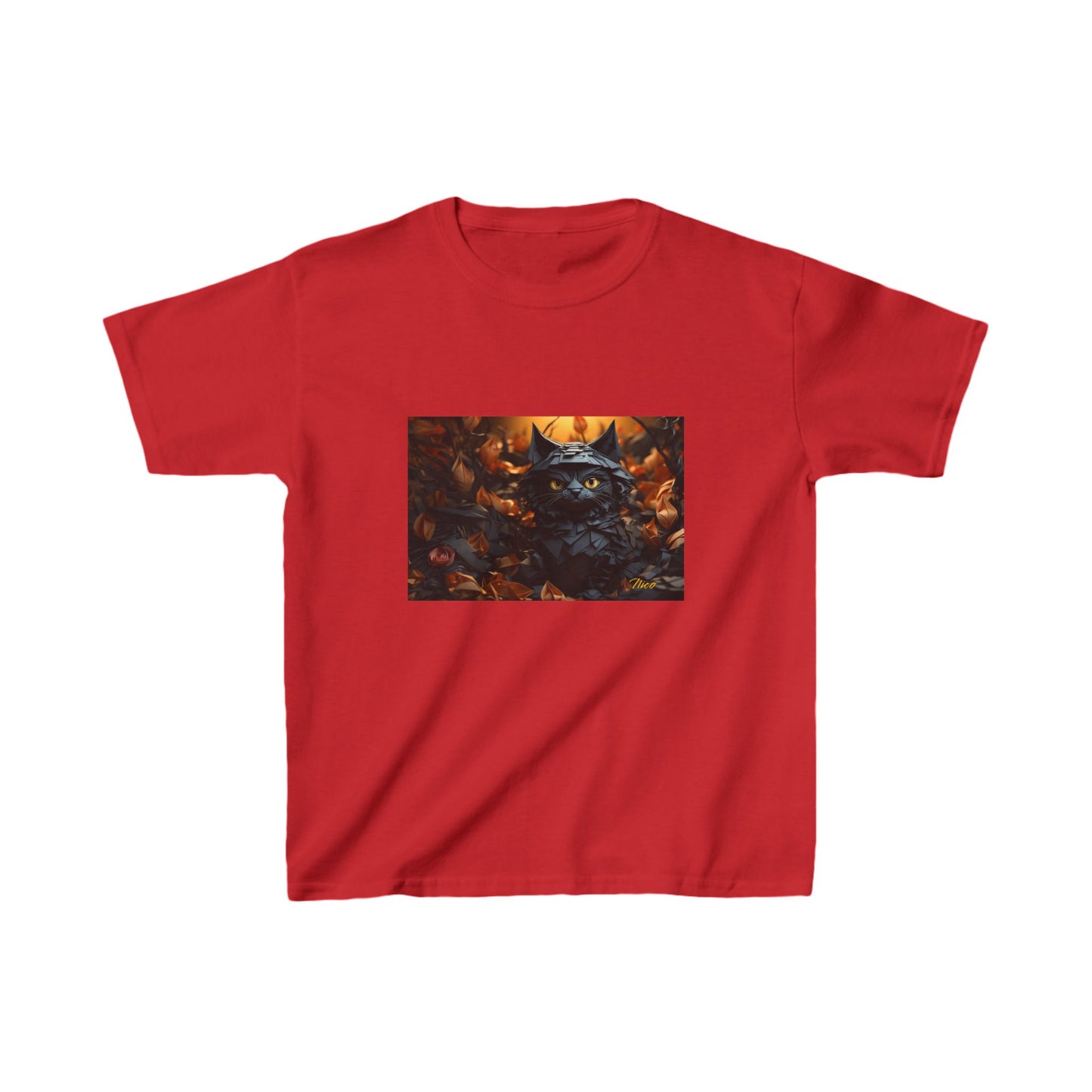 Halloween 2024 Series Print #2 "The Kitty Of Evil!" Kids Heavy Cotton™ Tee