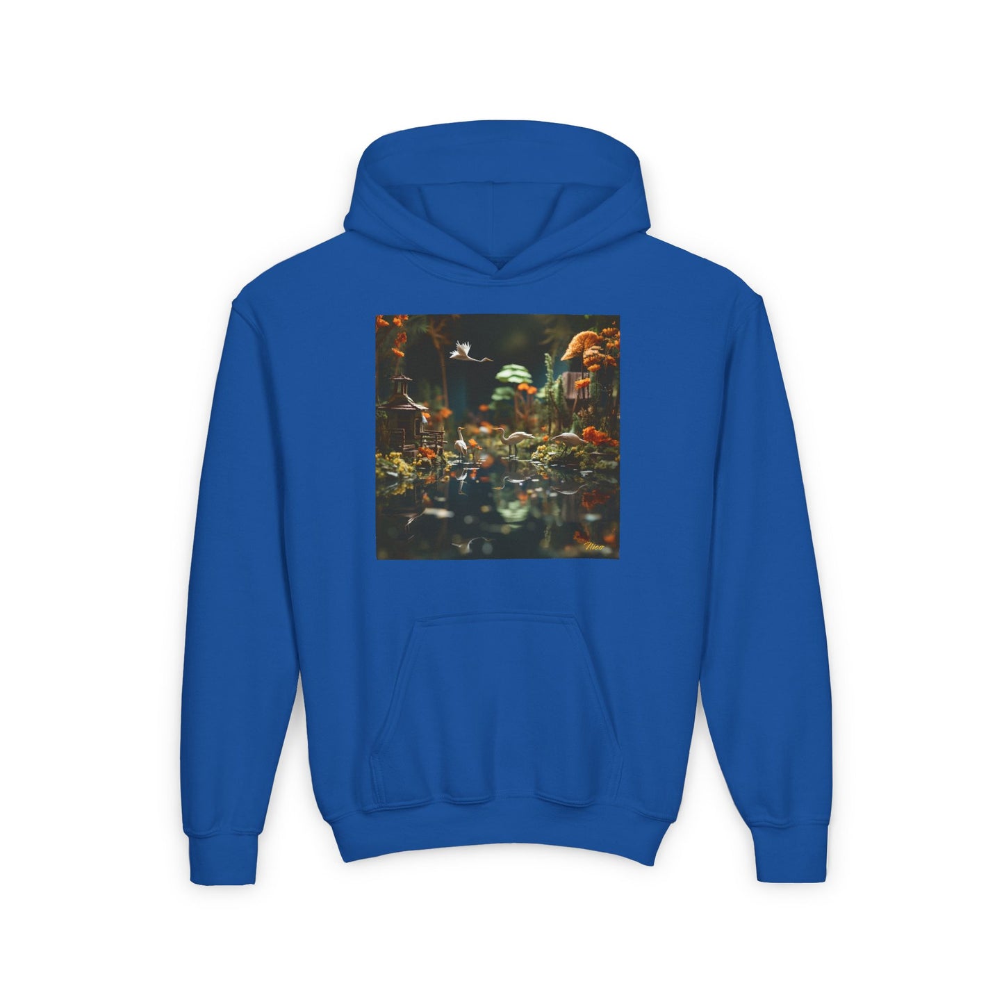 Born On A Bayou Series Print #6 Youth Heavy Blend Hooded Sweatshirt