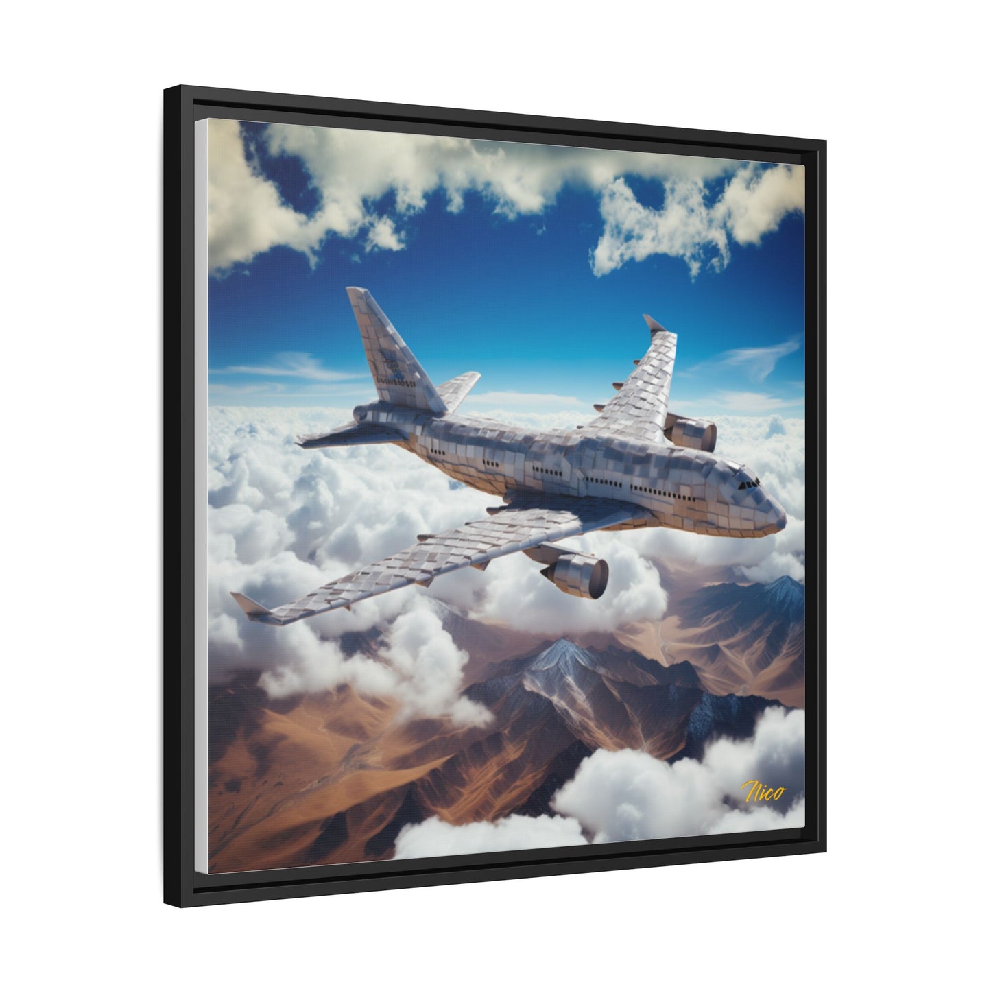 Frequent Flyer Miles Series Print #9 - Black Framed Canvas Print