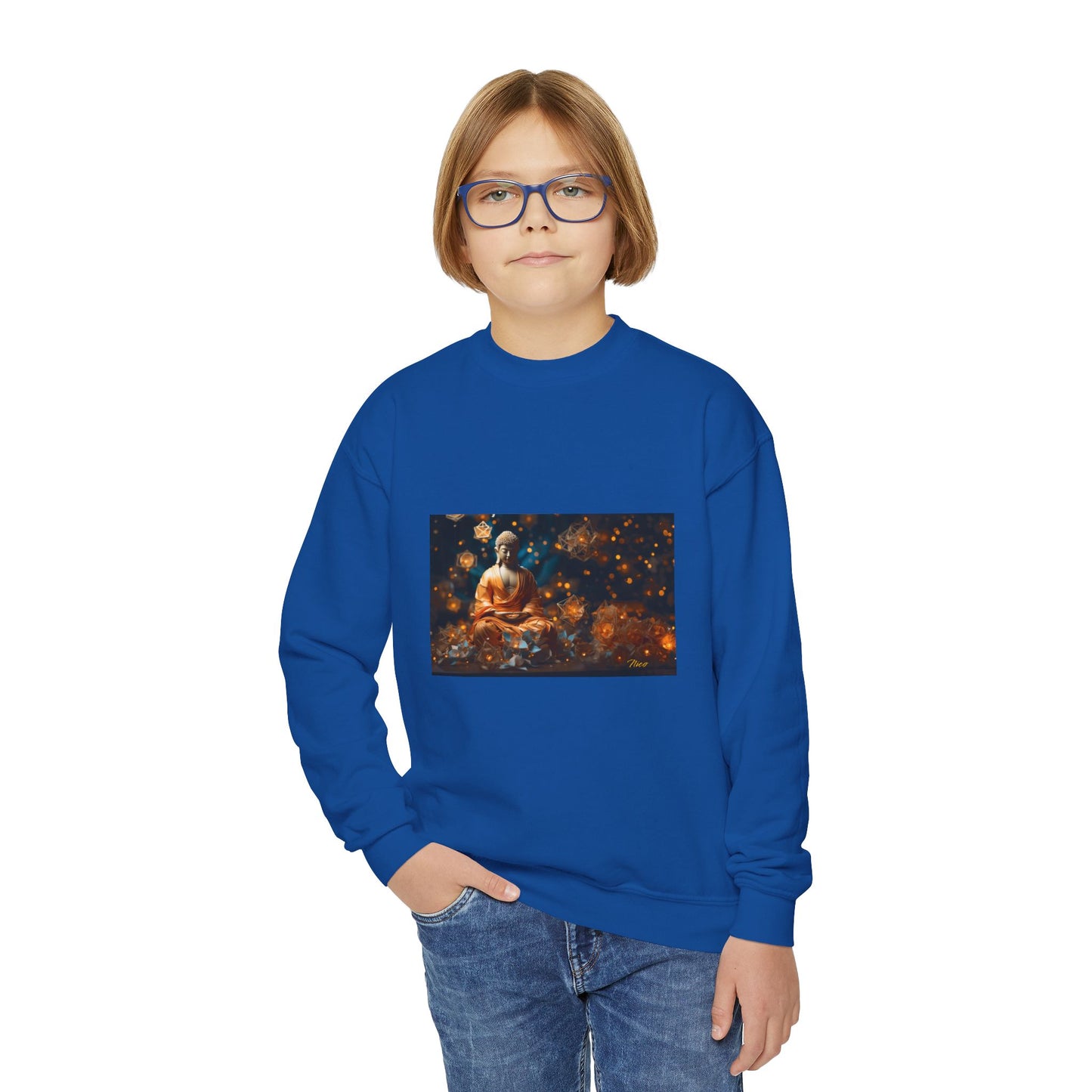 Ascending Buddah Series Print #7 Youth Crewneck Sweatshirt