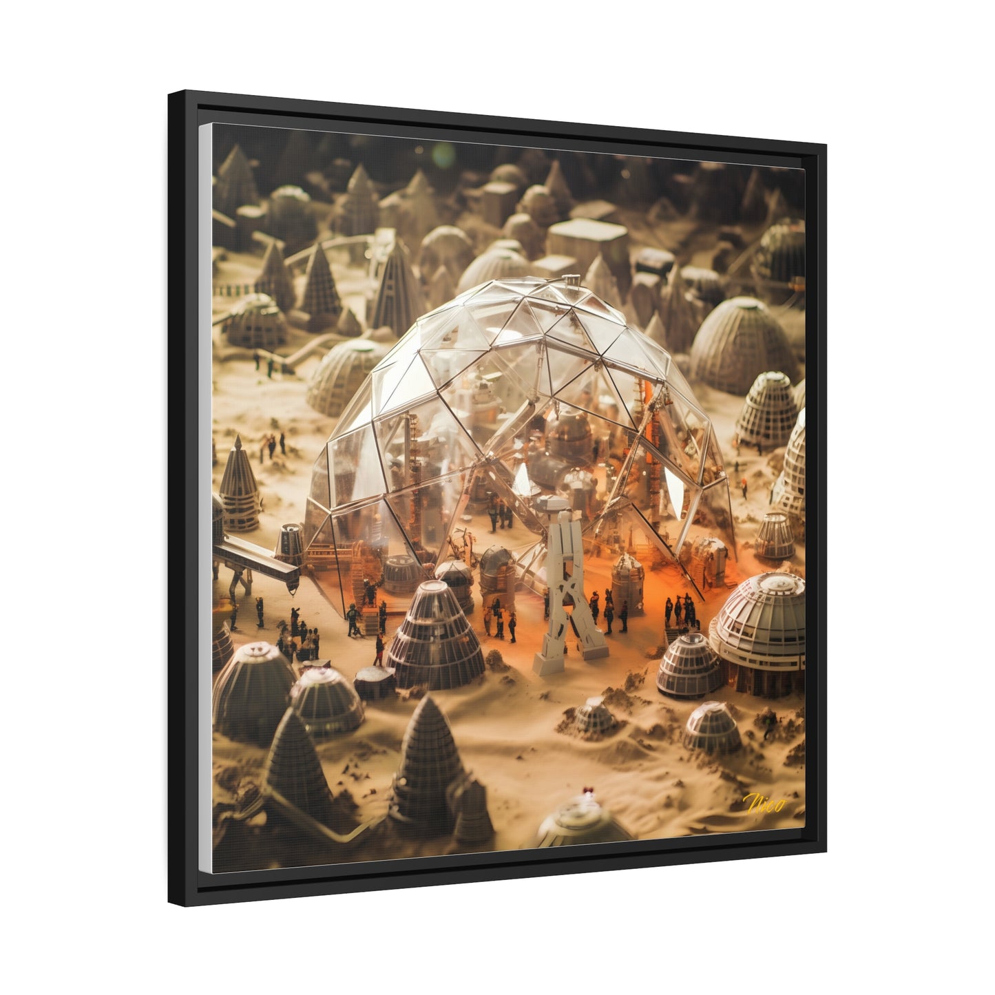 Elons' Dream Series Print #9 - Black Framed Canvas Print