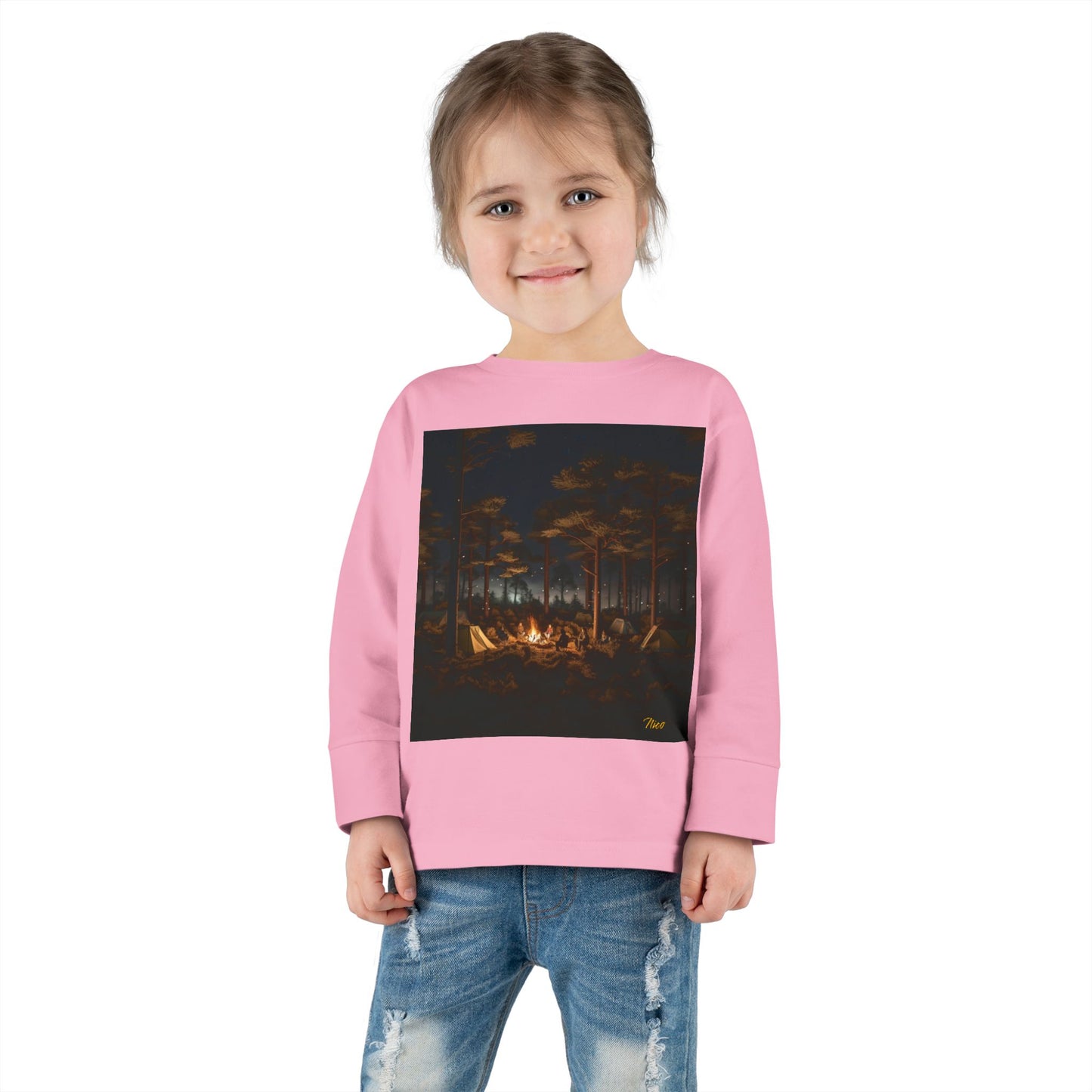 Under The Starry Skies Series Print #9 Toddler Long Sleeve Tee