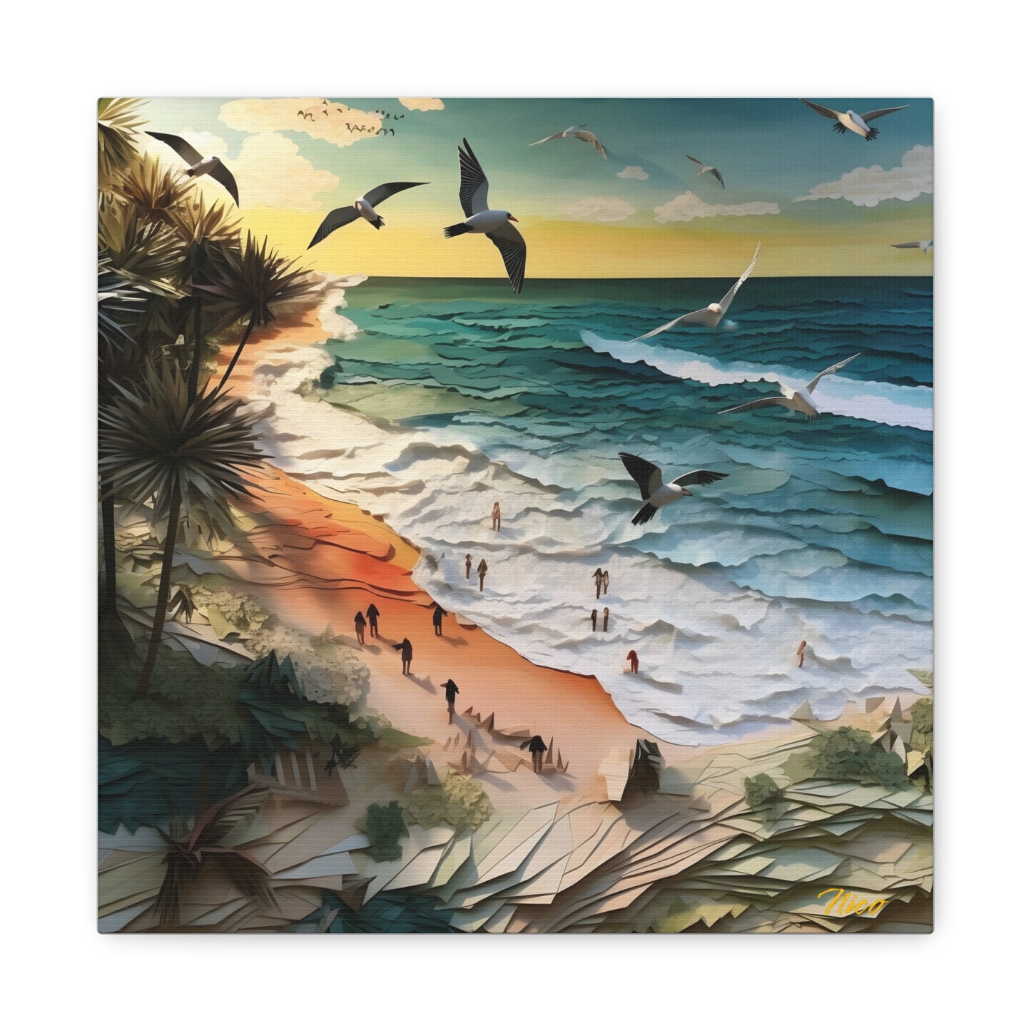 By The Seaside Series Print #6 - Streched Matte Canvas Print, 1.25" Thick