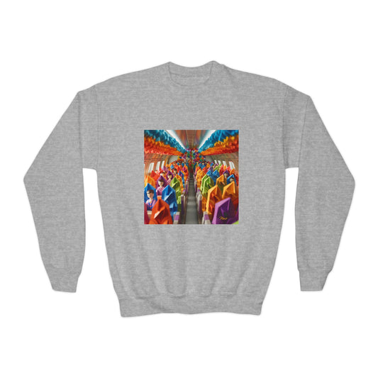 Frequent Flyer Miles Series Print #8 Youth Crewneck Sweatshirt