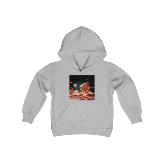 Elons' Dream Series Print #5 Youth Heavy Blend Hooded Sweatshirt