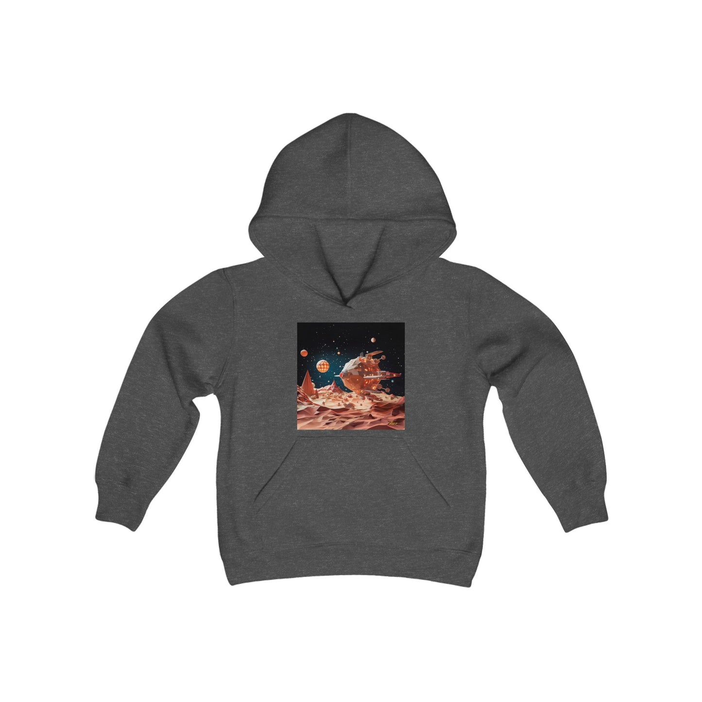 Elons' Dream Series Print #5 Youth Heavy Blend Hooded Sweatshirt