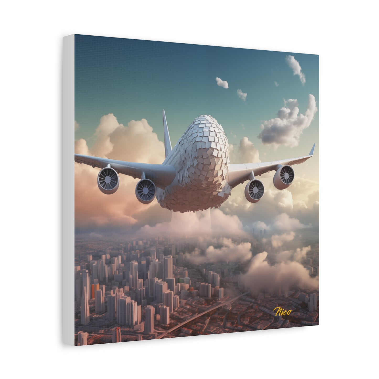 Frequent Flyer Miles Series Print #1 - Streched Matte Canvas Print, 1.25" Thick