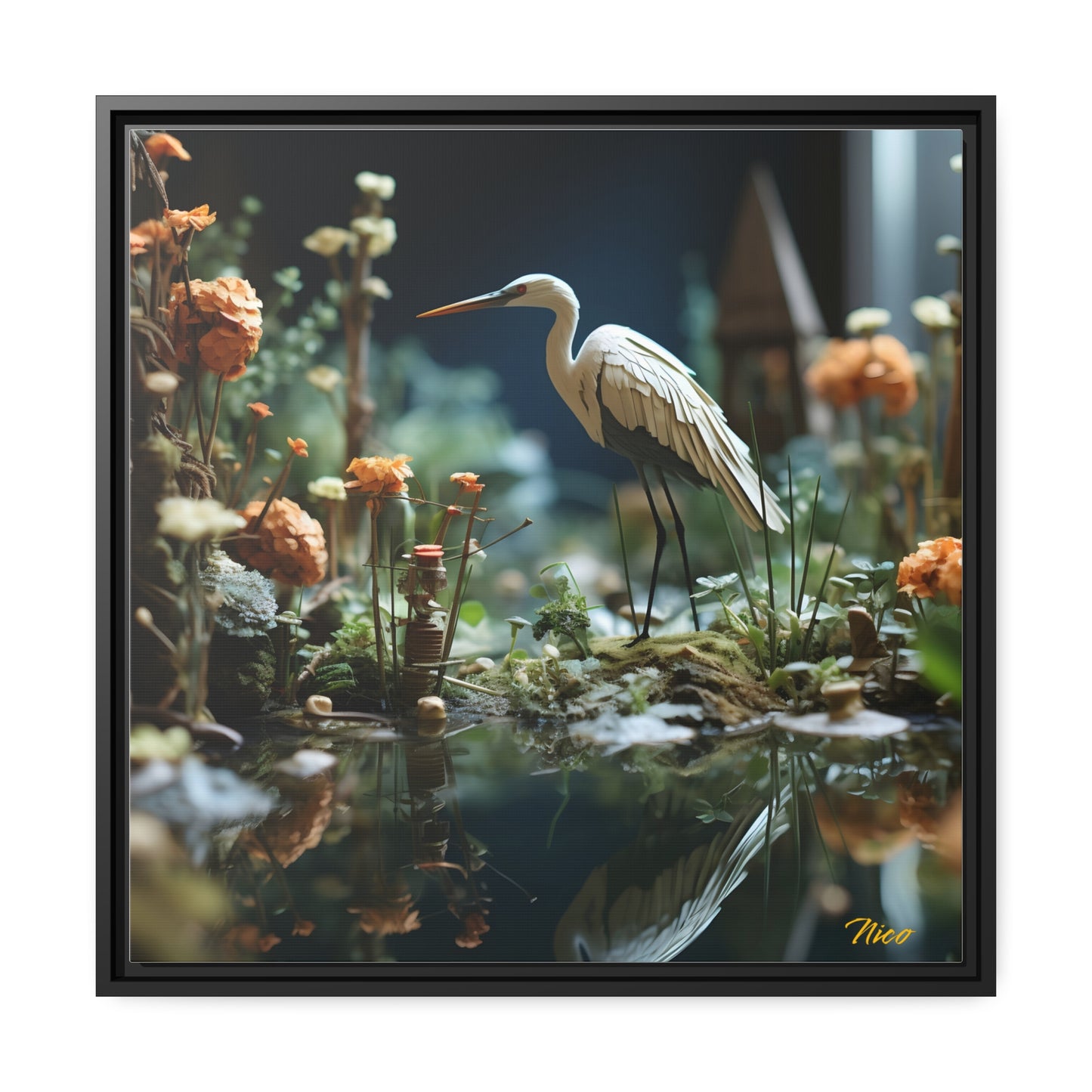 Born On A Bayou Series Print #1 - Black Framed Canvas Print